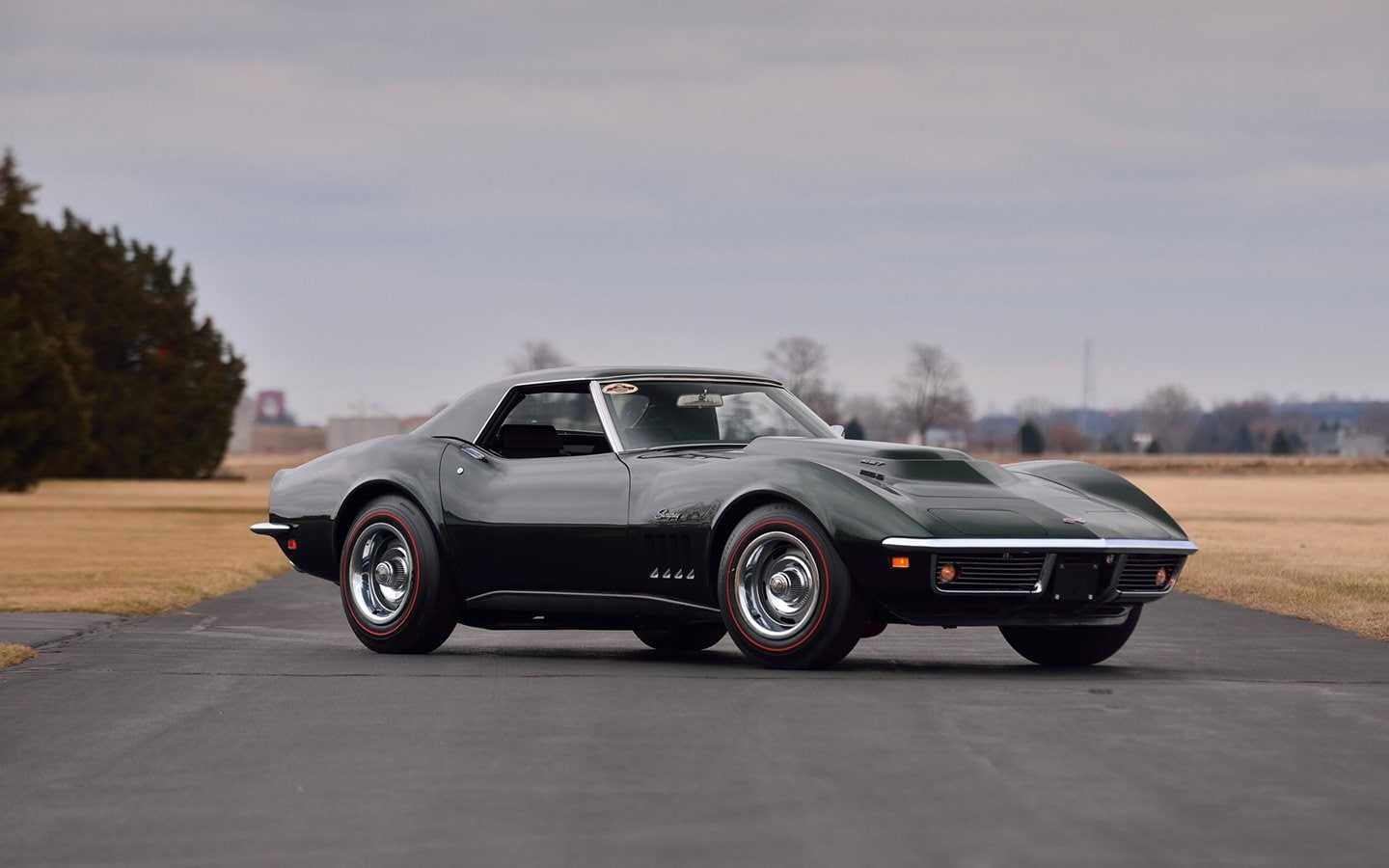 convertible, cars, (c3), l88, 1969, corvette, classic, fathom, chevrolet, green, 720P, HD Wallpaper