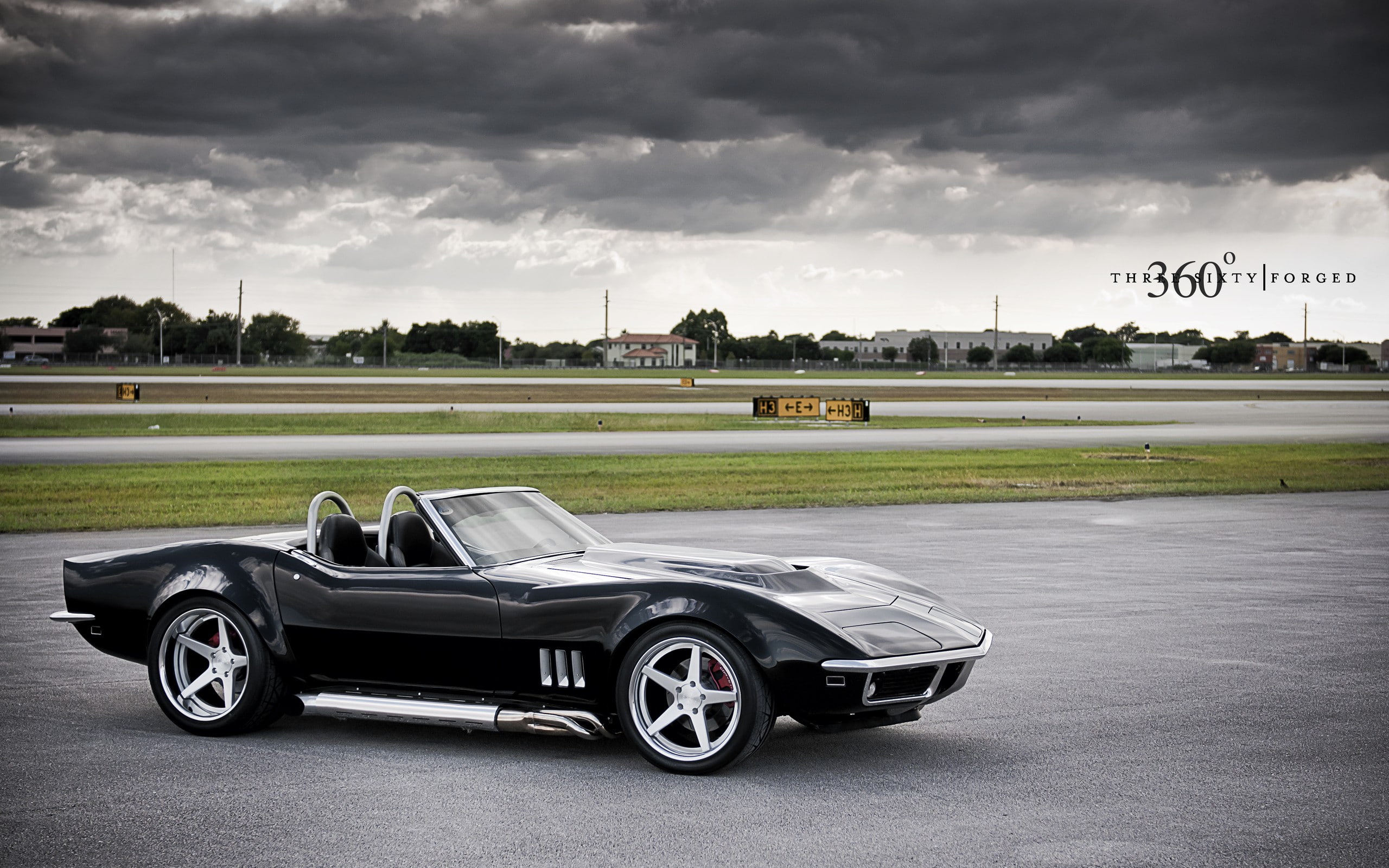 architecture, supercars, plant, black, outdoors, Sport, road, cloud - sky, speed, sky, sports track, vehicles, Tuning, wheel, tree, car, cars, no people, HD Wallpaper