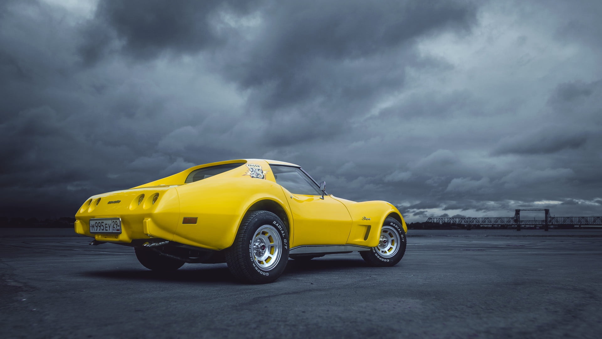 Corvette, 1080P, Chevrolet Corvette C3, car, vehicle, yellow cars, Chevrolet, HD Wallpaper