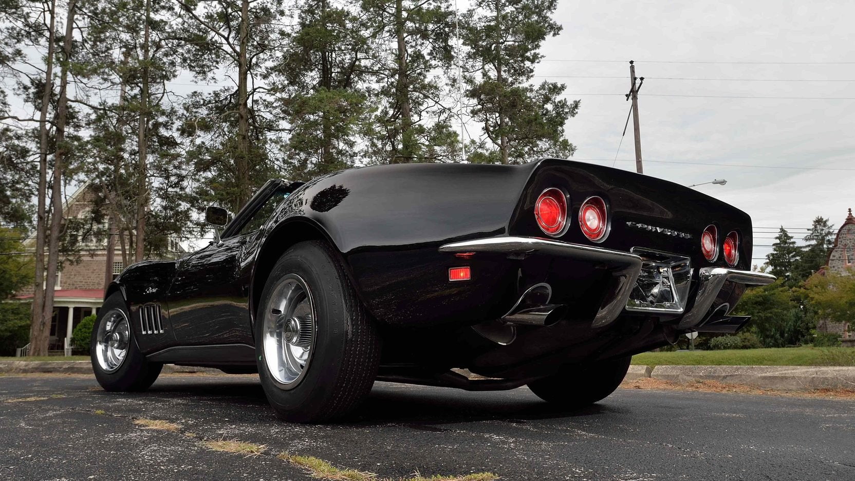 chevrolet, cars, 720P, black, corvette, (c3), 1969, convertible, HD Wallpaper
