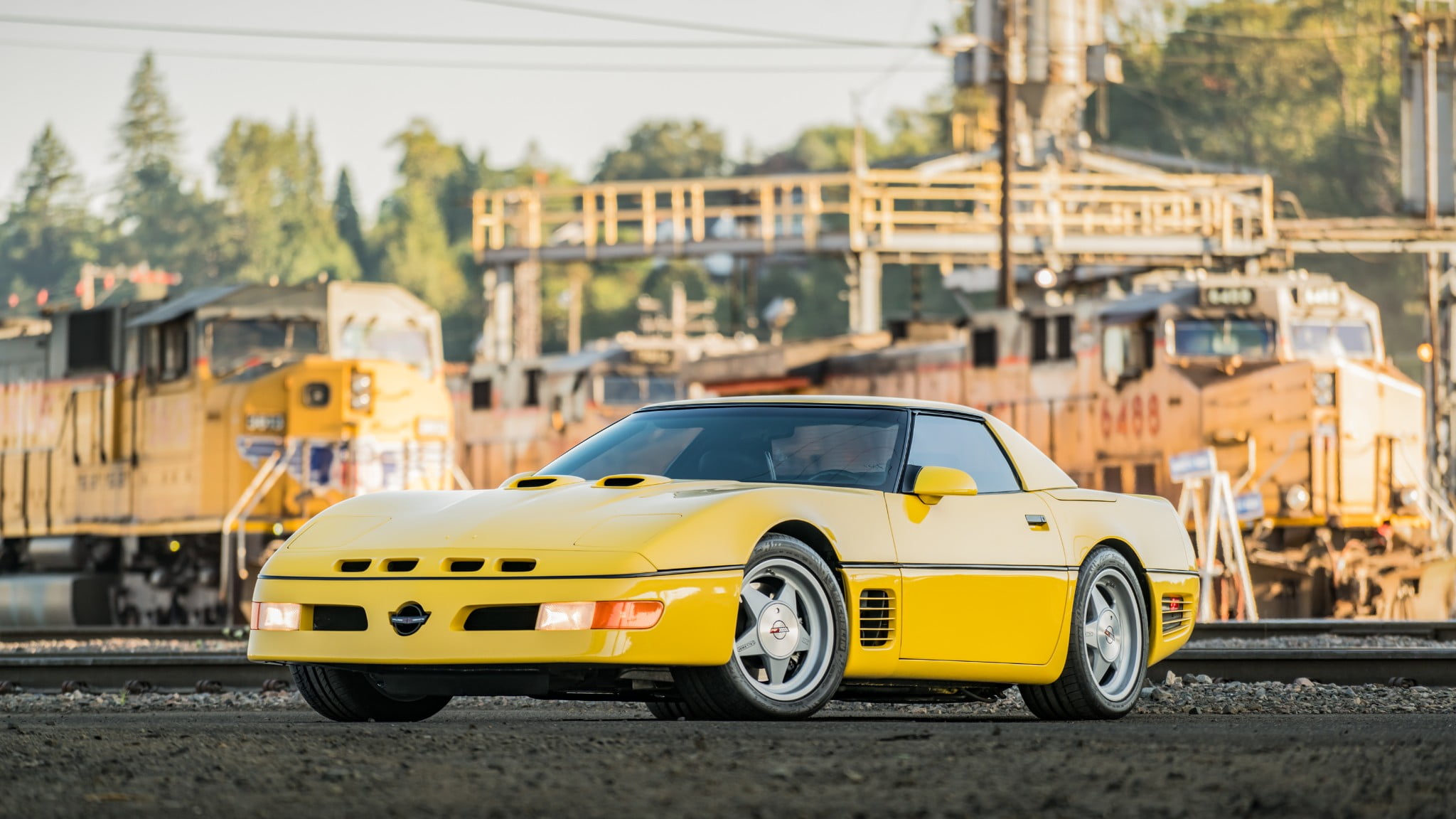 Old Car, Yellow Car, 1080P, Car, Convertible, Chevrolet Corvette (C4), Chevrolet, Sport Car, HD Wallpaper