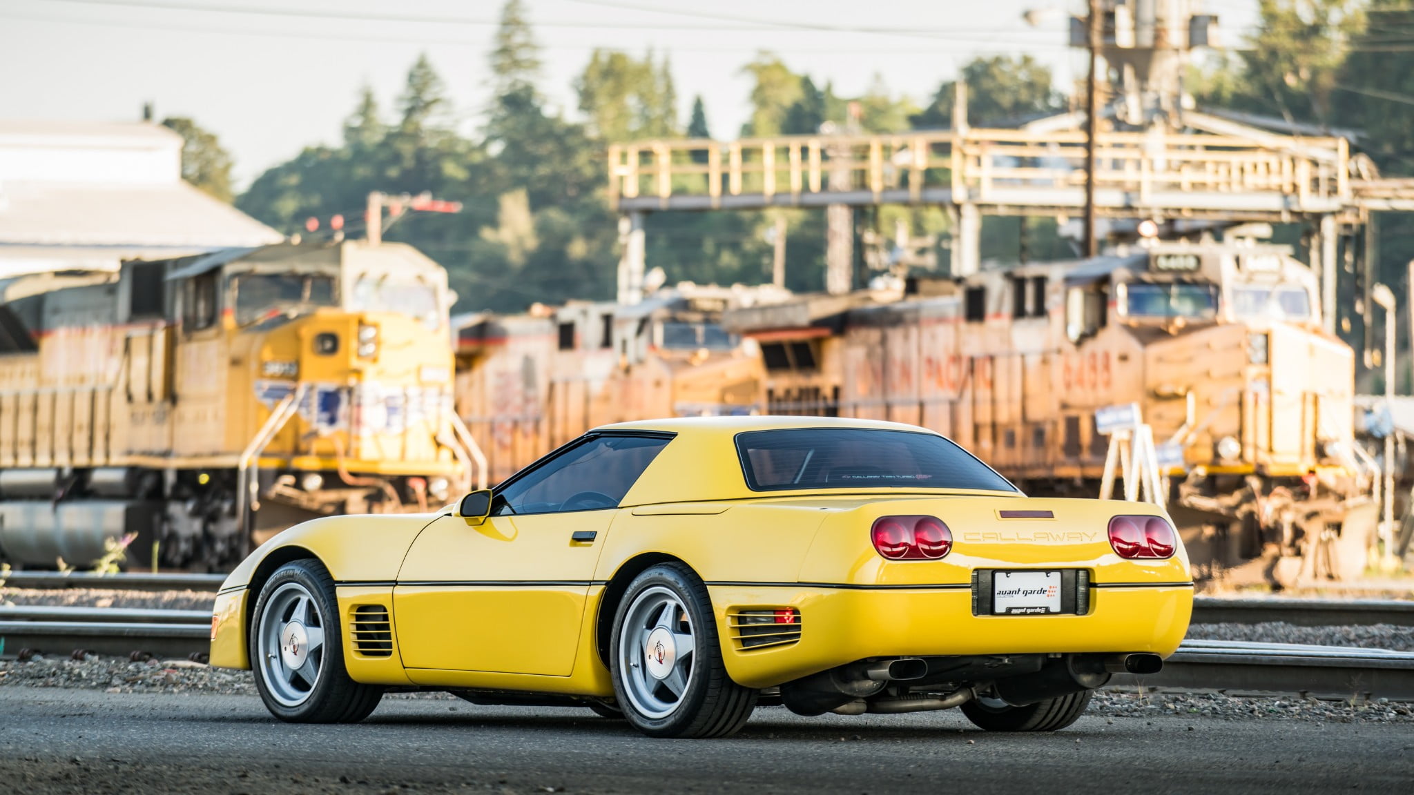 Car, Sport Car, Chevrolet Corvette (C4), Chevrolet, Convertible, 1080P, Yellow Car, Old Car, HD Wallpaper
