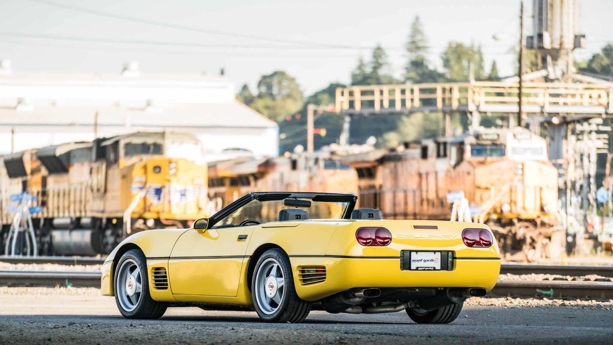 Old Car, Chevrolet, Sport Car, Convertible, 1080P, Chevrolet Corvette (C4), Yellow Car, Car, HD Wallpaper