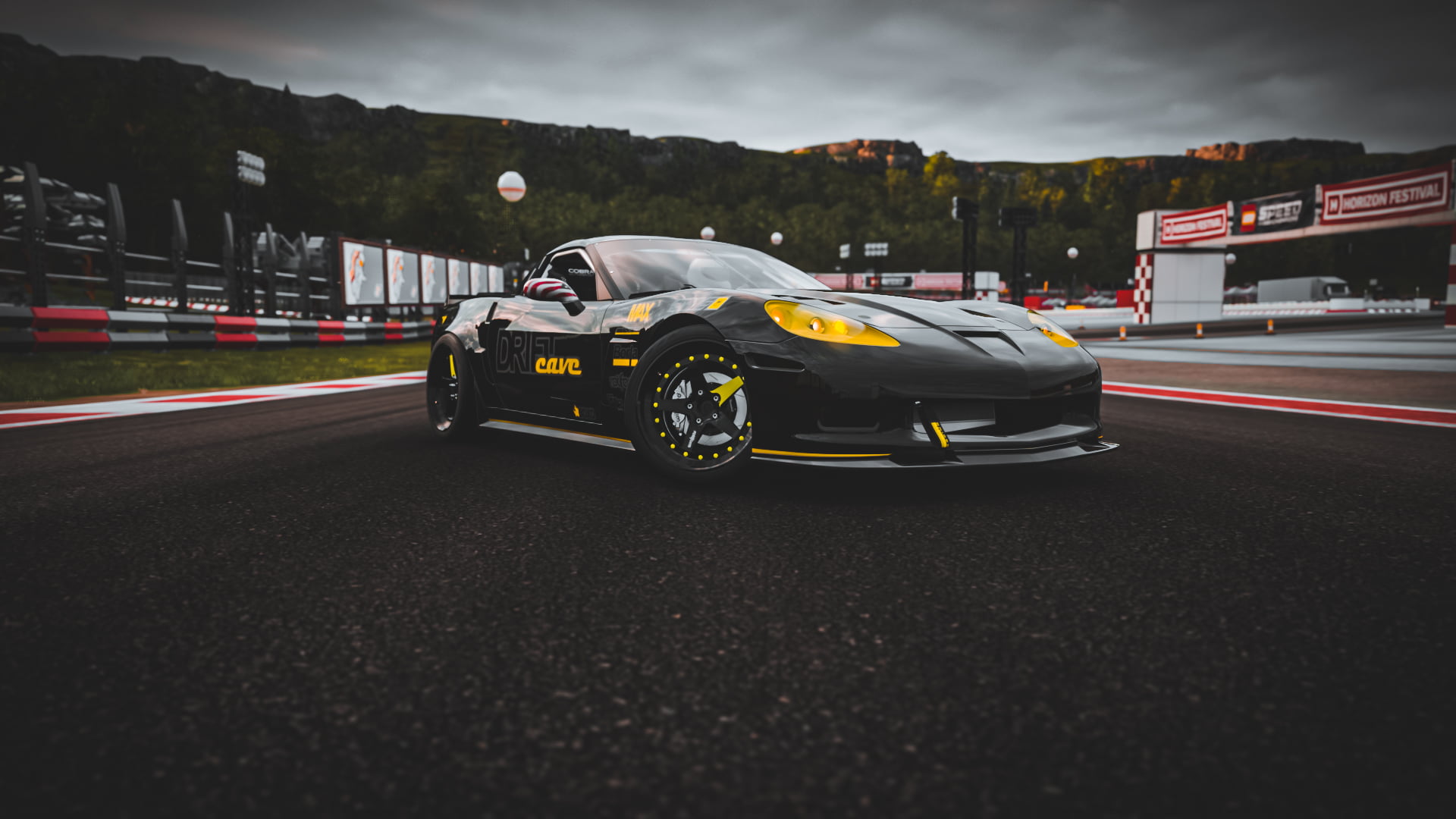 vehicle, Corvette, Forza, video games, car, Chevrolet Corvette, Corvette c6, Forza Horizon 4, formula drift, 1080P, HD Wallpaper