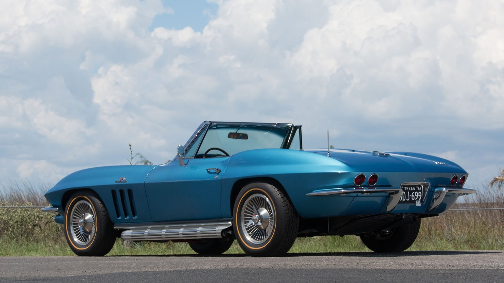 blue, (c2), chevrolet, 1966, convertible, corvette, 720P, HD Wallpaper
