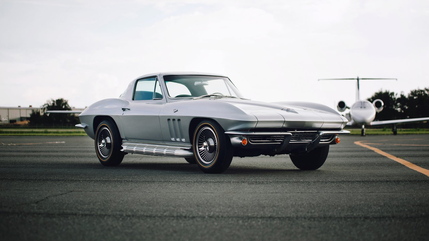 1966, coupe, 720P, corvette, chevrolet, silver, (c2), HD Wallpaper