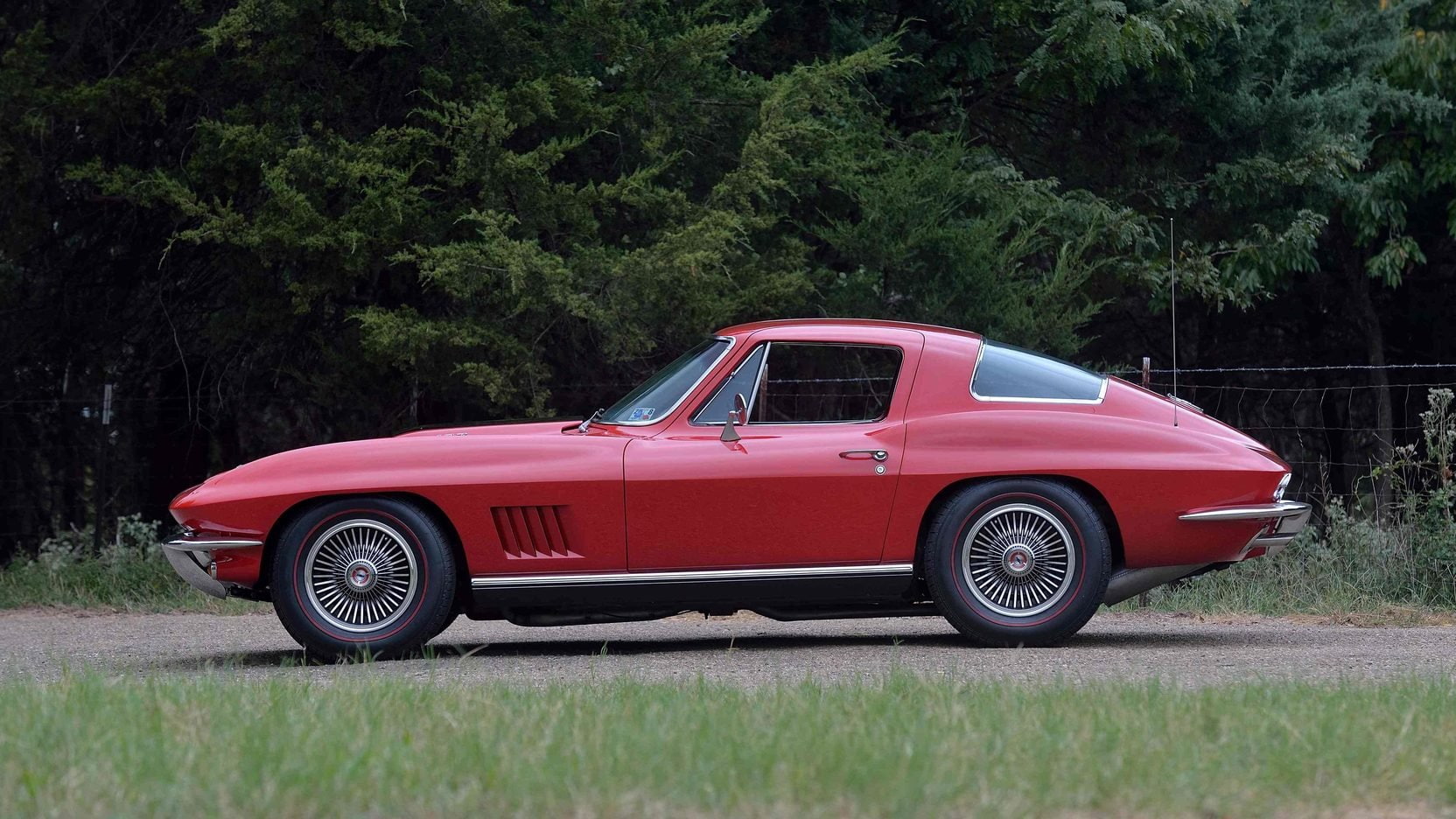 red, cars, 720P, (c2), coupe, corvette, chevrolet, 1967, HD Wallpaper