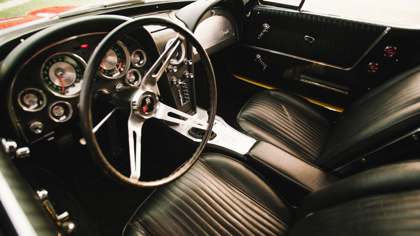 cars, (c2), 720P, corvette, convertible, red, chevrolet, 327, 1963, HD Wallpaper