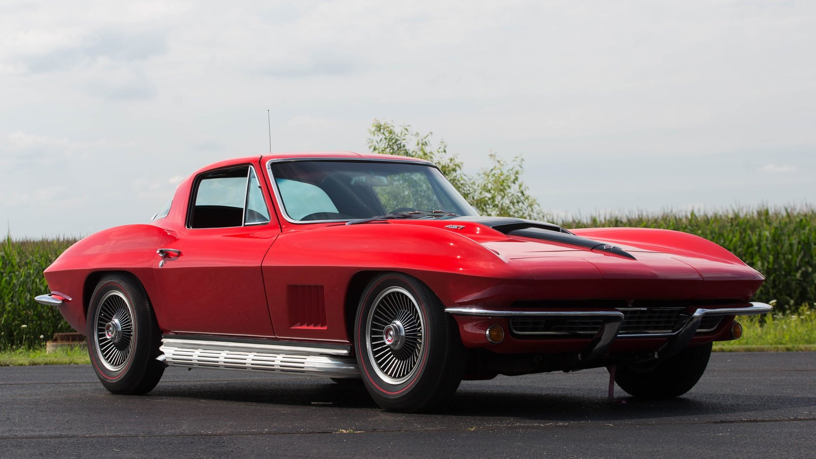 chevrolet, 1967, corvette, coupe, (c2), 720P, red, cars, HD Wallpaper