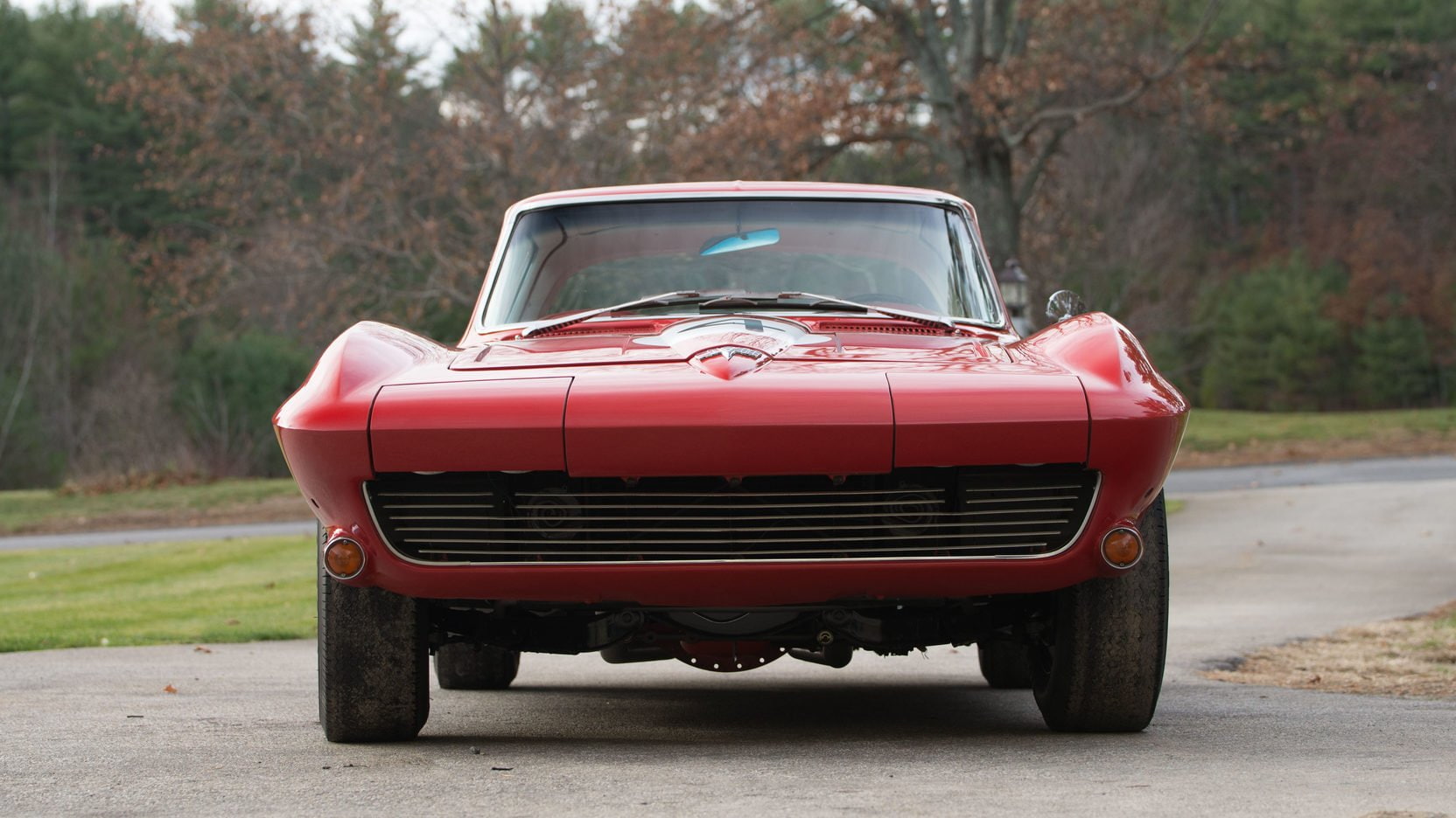red, 720P, tanker, 1964, (c2), cars, corvette, chevrolet, scca, HD Wallpaper