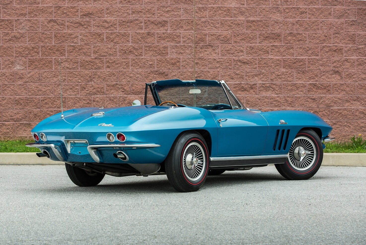 ray, (c2), 1966, sting, corvette, classic, 720P, cars, convertible, l72, chevrolet, blue, HD Wallpaper