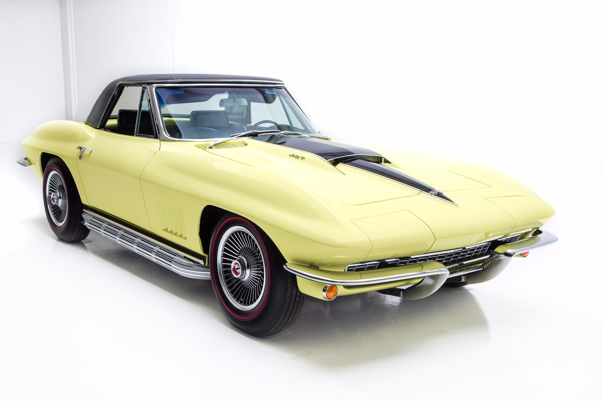 convertible, 1080P, yellow, cars, corvette, 1967, chevrolet, (c2), 427, HD Wallpaper