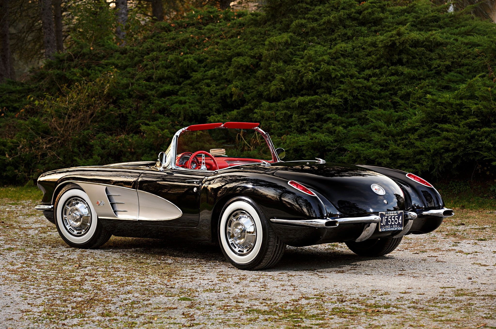 cars, chevy, classic, (c1), car, 1080P, 1960, corvette, black, HD Wallpaper