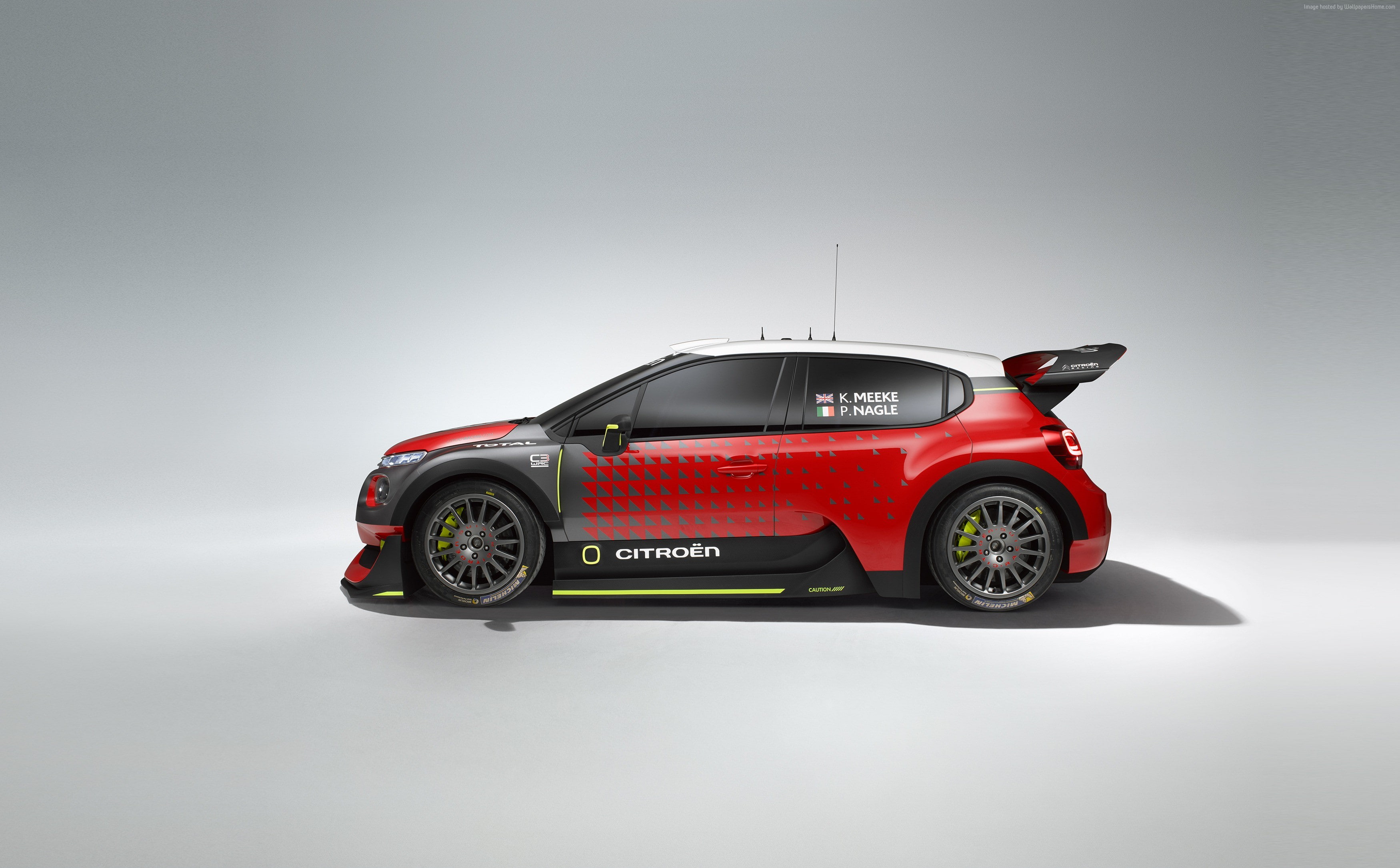 red, 2K, rally, Citroen C3 WRC, paris auto show 2016, HD Wallpaper