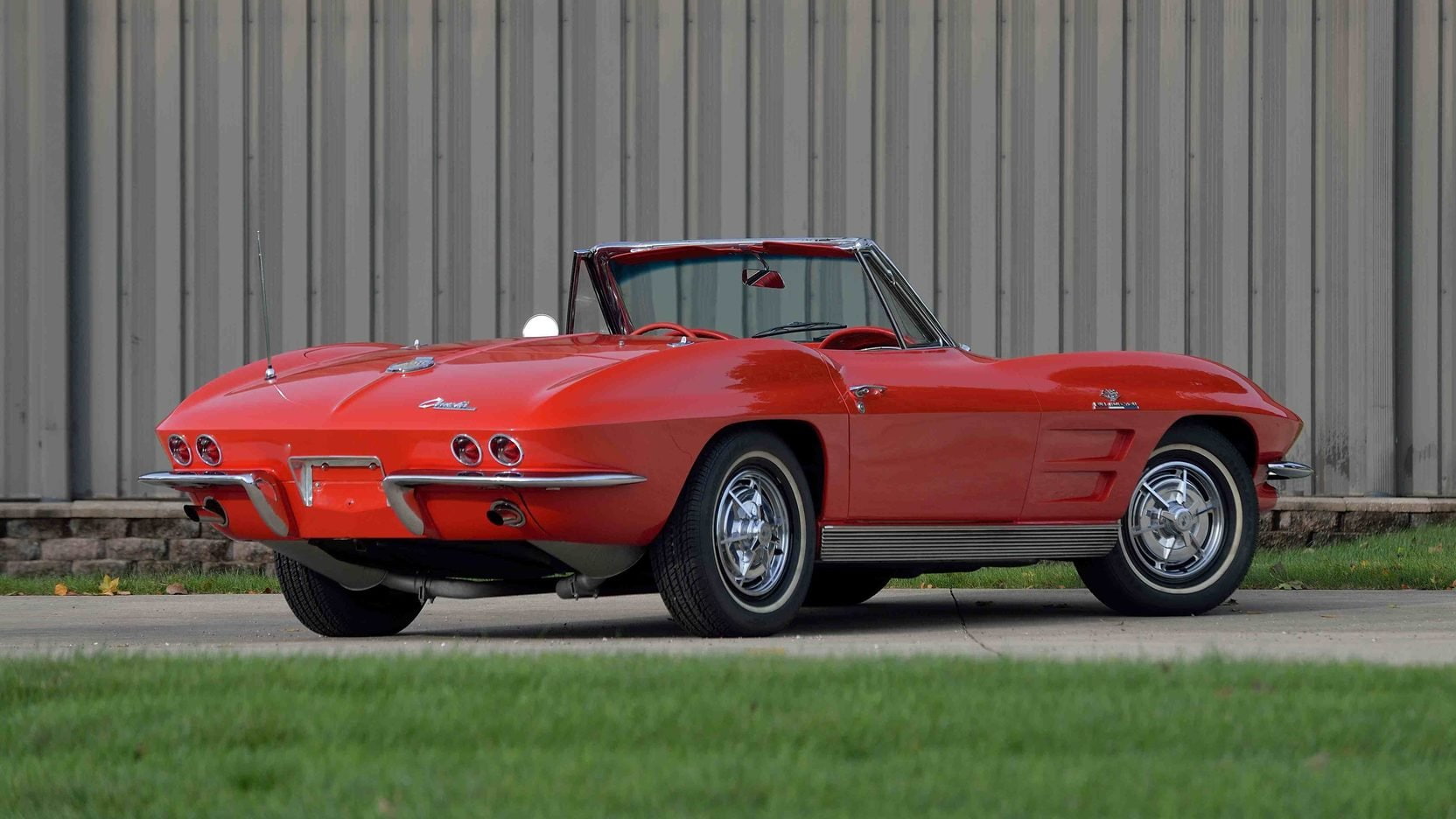 (c2), corvette, cars, convertible, 1963, 327, red, 720P, chevrolet, HD Wallpaper