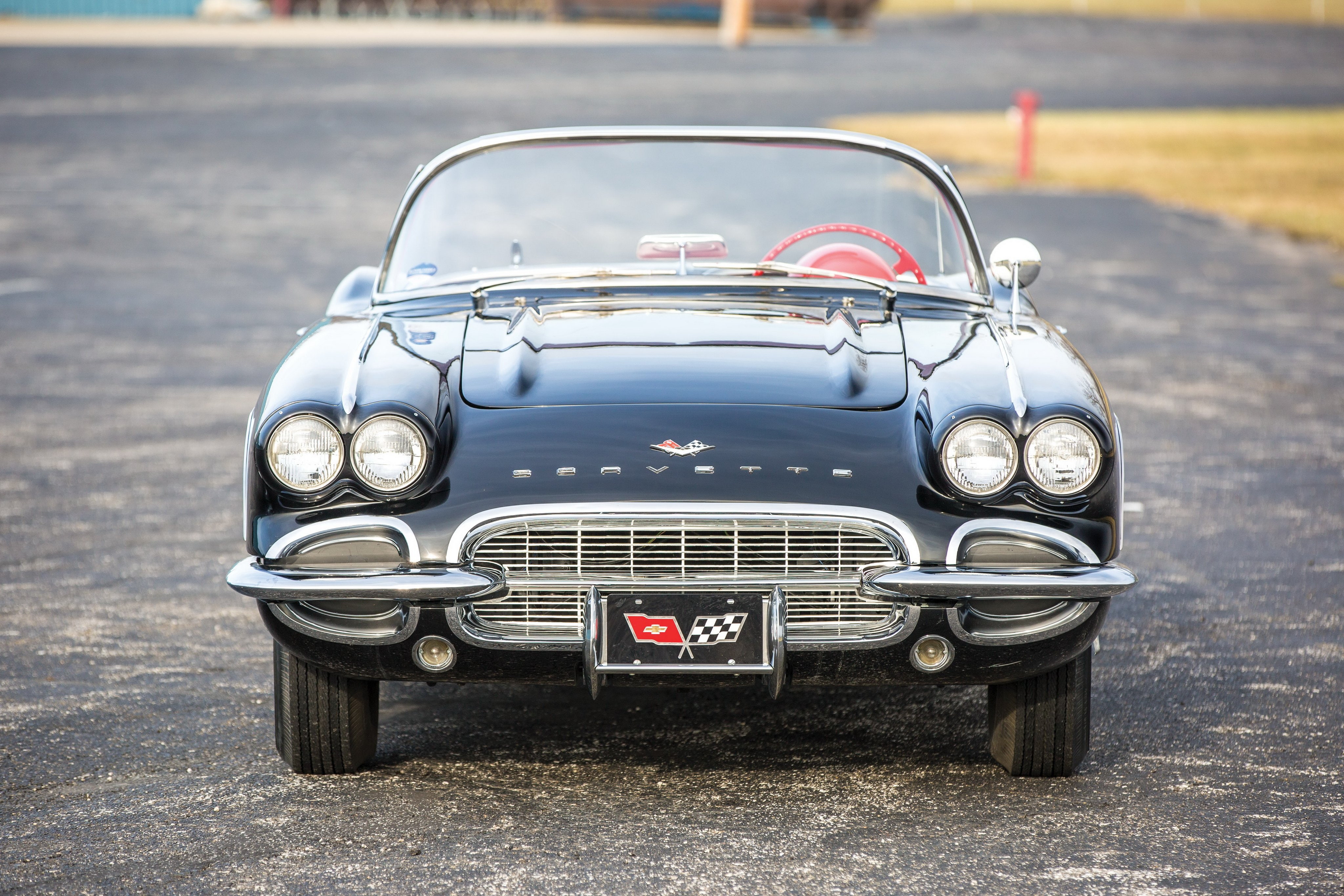 muscle, 4K, chevrolet, c-1, supercar, classic, 1961, corvette, HD Wallpaper
