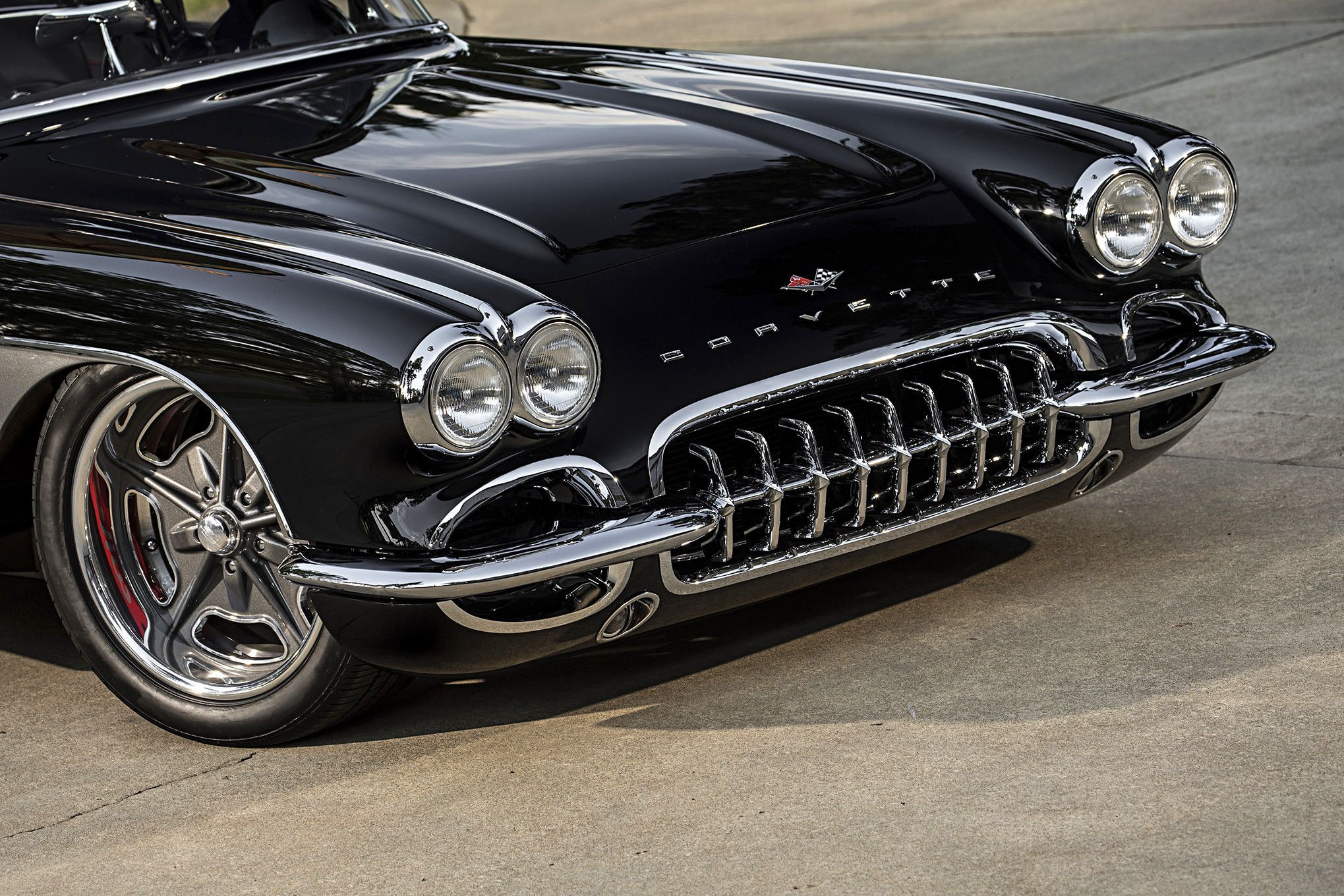 custom, chevrolet, car, streetrod, 1080P, rod, automobile, 1961, hotrod, hot, auto, vehicle, corvette, HD Wallpaper