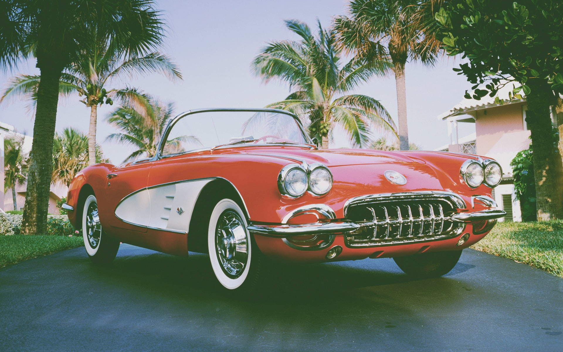 American Cars, Chevrolet, 1961 Chevrolet Corvette, 1080P, HD Wallpaper