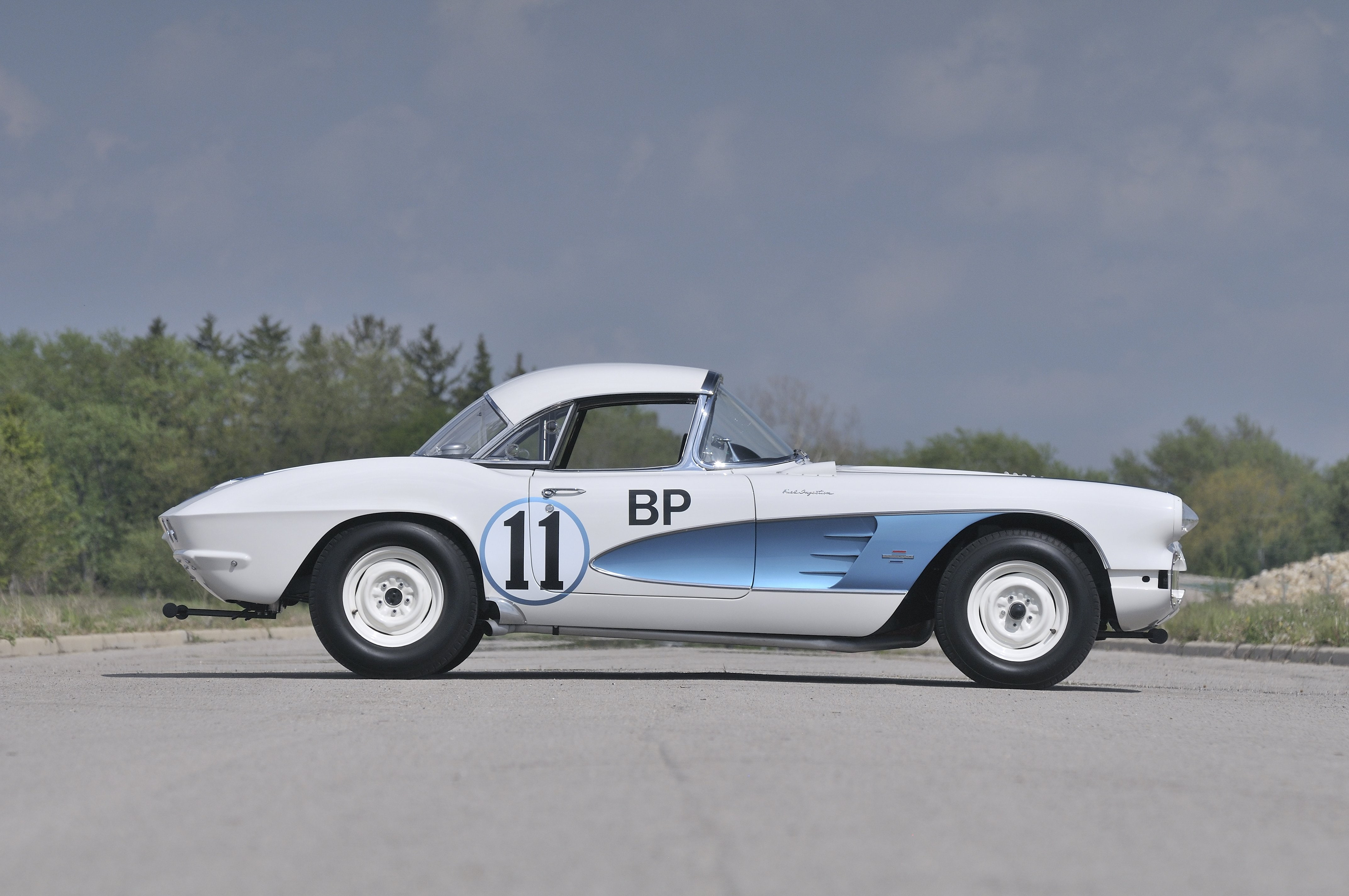 1961, race, corvette, chevrolet, usa, muscle, 4K, car, HD Wallpaper