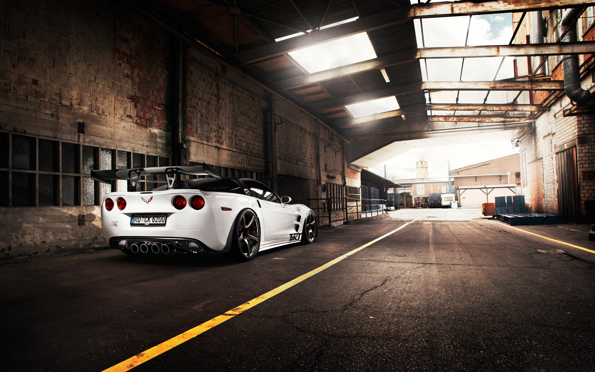zr, rear, Corvette C6, corvette, tikt, 1080P, c, HD Wallpaper