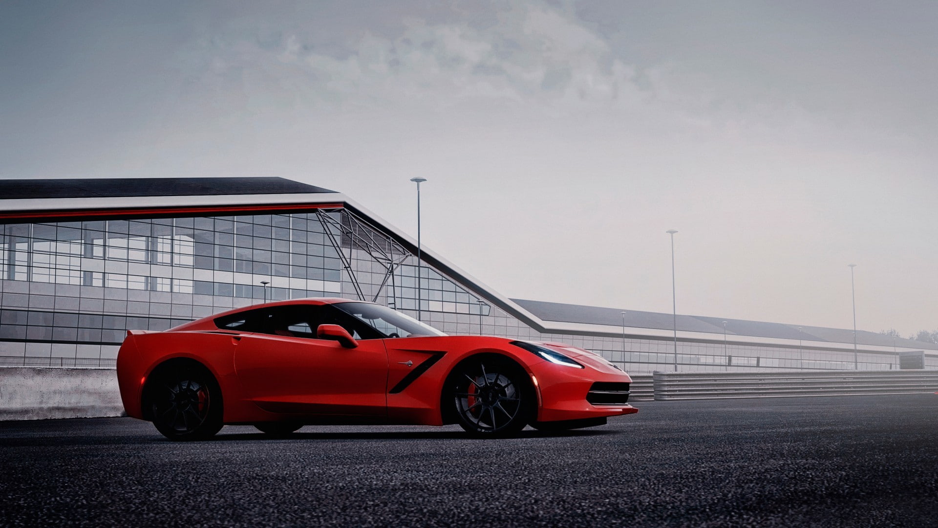 Red Cars, 2014 Chevrolet Corvette C7R, car, 1080P, HD Wallpaper