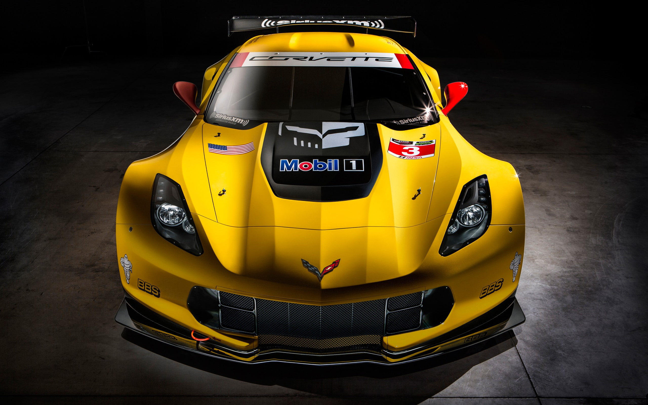 car, vehicle, 2560x1600 px, Chevrolet Corvette C7R, Yellow Cars, 2K, HD Wallpaper