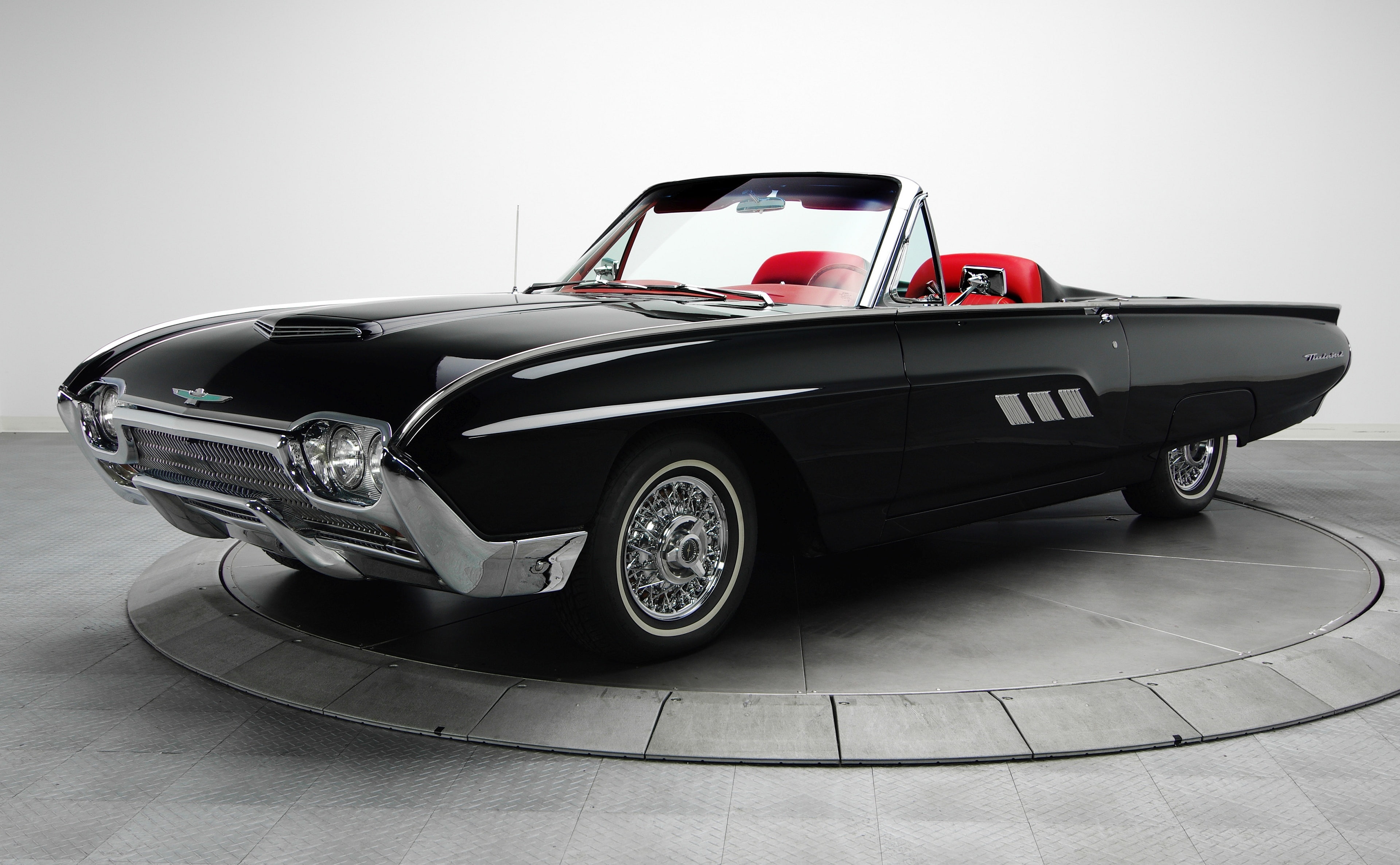 car, land vehicle, thunderbird, mode of transportation, studio shot, luxury, auto racing, silver colored, people, indoors, sport, wheel, chrome, ford, racecar, HD Wallpaper