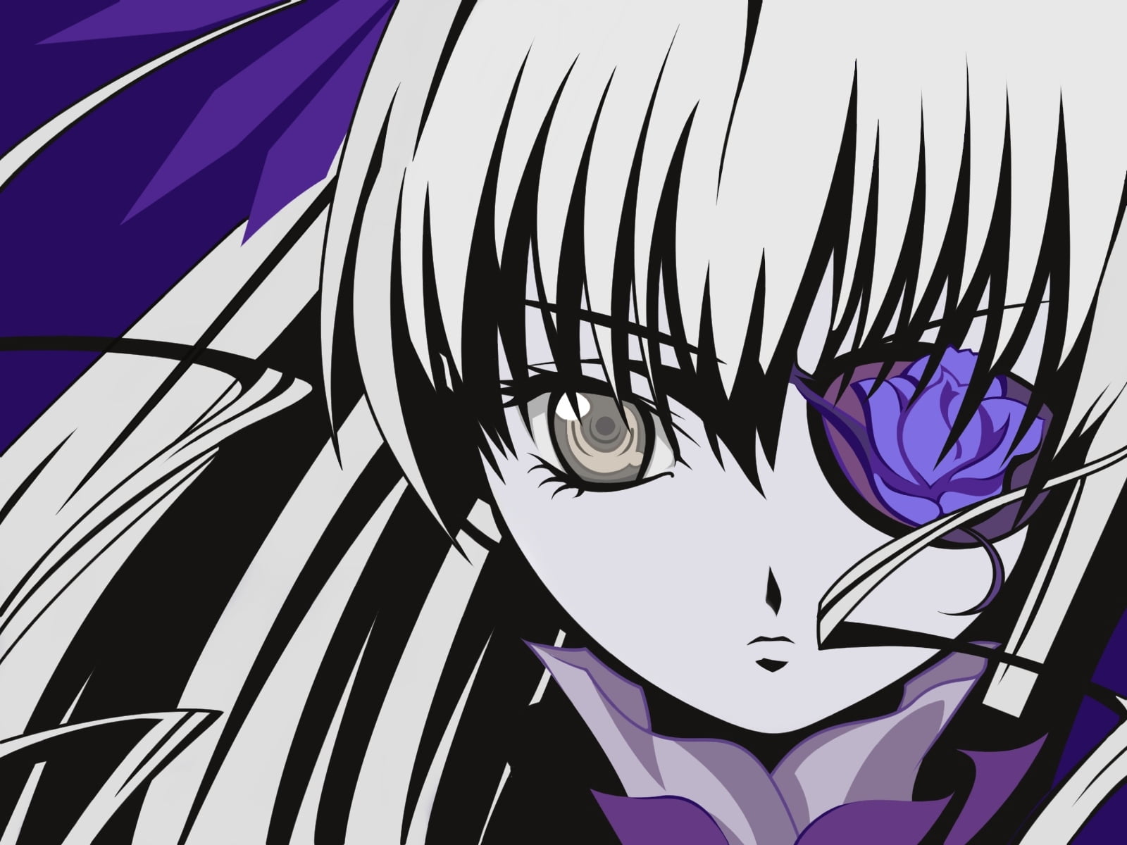 rozen maiden, pattern, representation, anger, illustration, eye patch, day, adult, abstract, girl, craft, facial Expression, black Color, fragility, indoors, HD Wallpaper