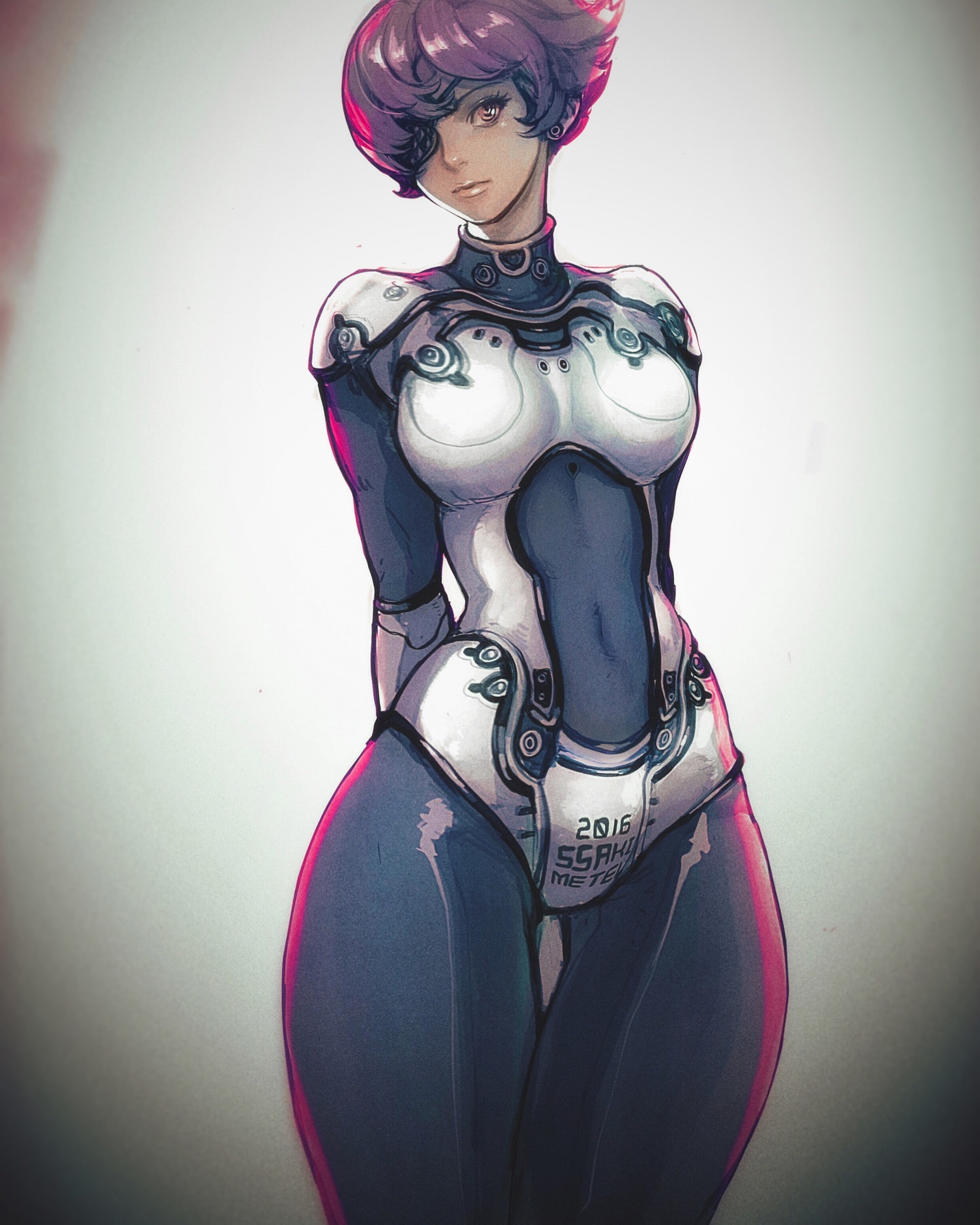 futuristic, eye patch, 1080P, fantasy art, Phone HD Wallpaper