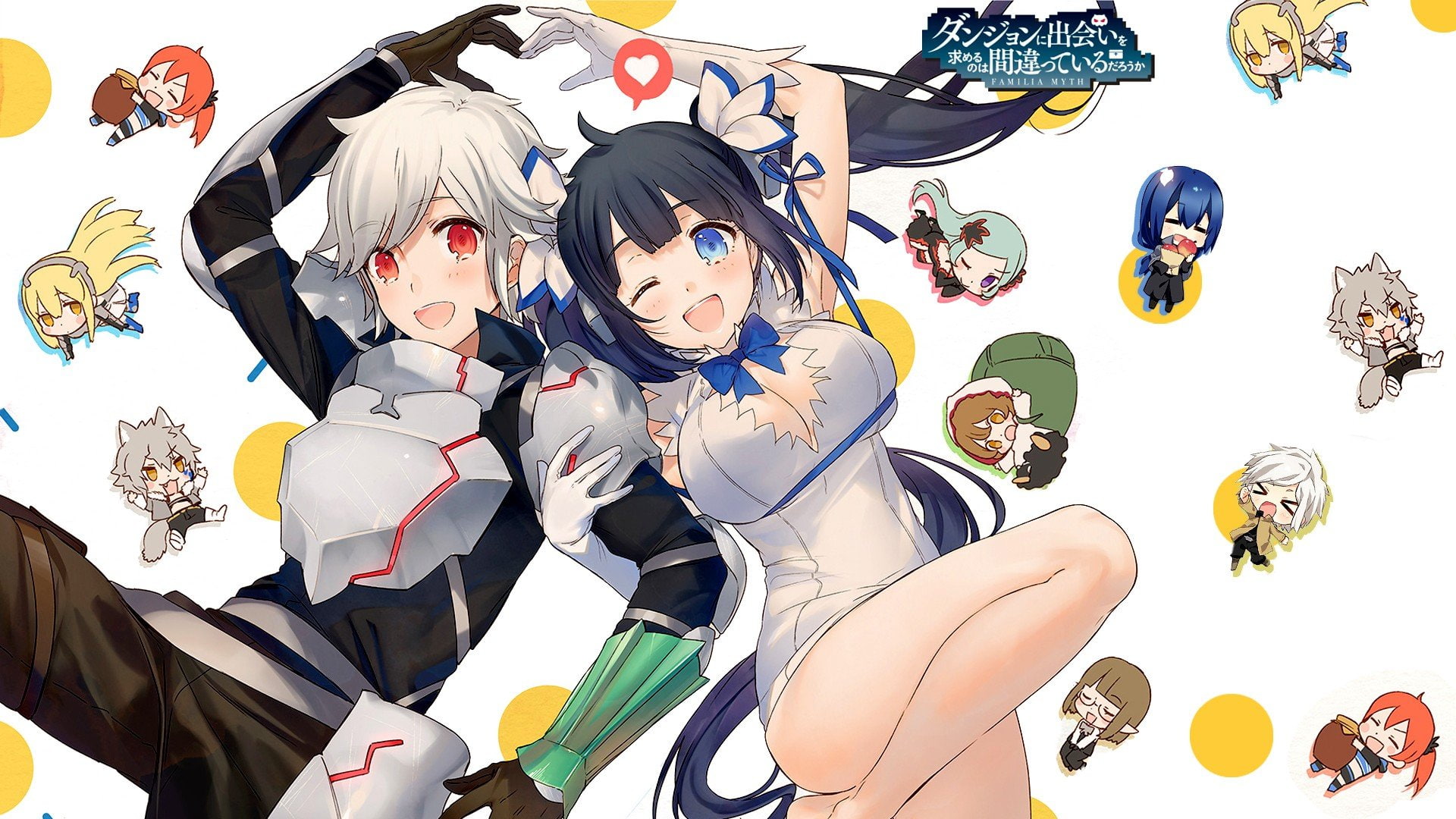 Anime Girls, Hestia, 1080P, artwork, Dungeon Ni Deai Wo Motomeru No Ha Machigatteiru Darou Ka, Bell Cranel, Ais Wallenstein, HD Wallpaper