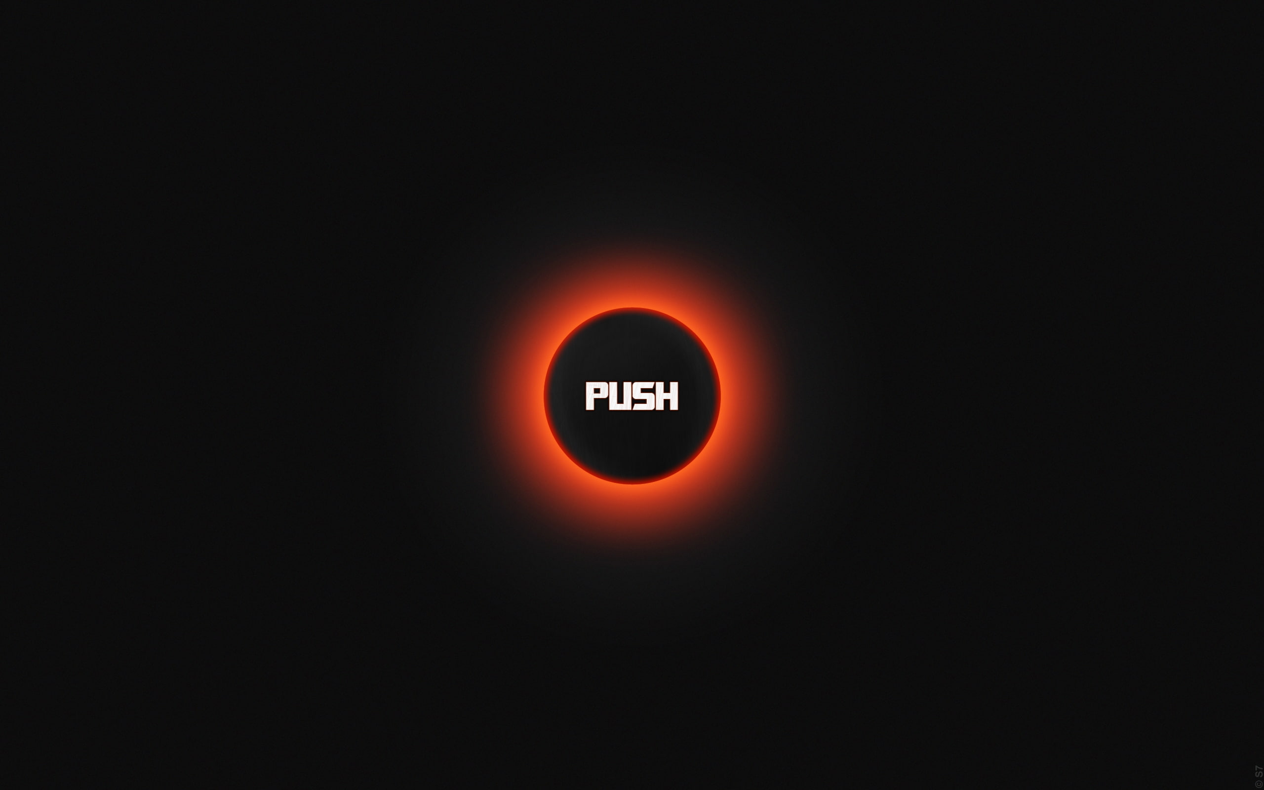 background, push, dark, 2K, button, black, red, HD Wallpaper