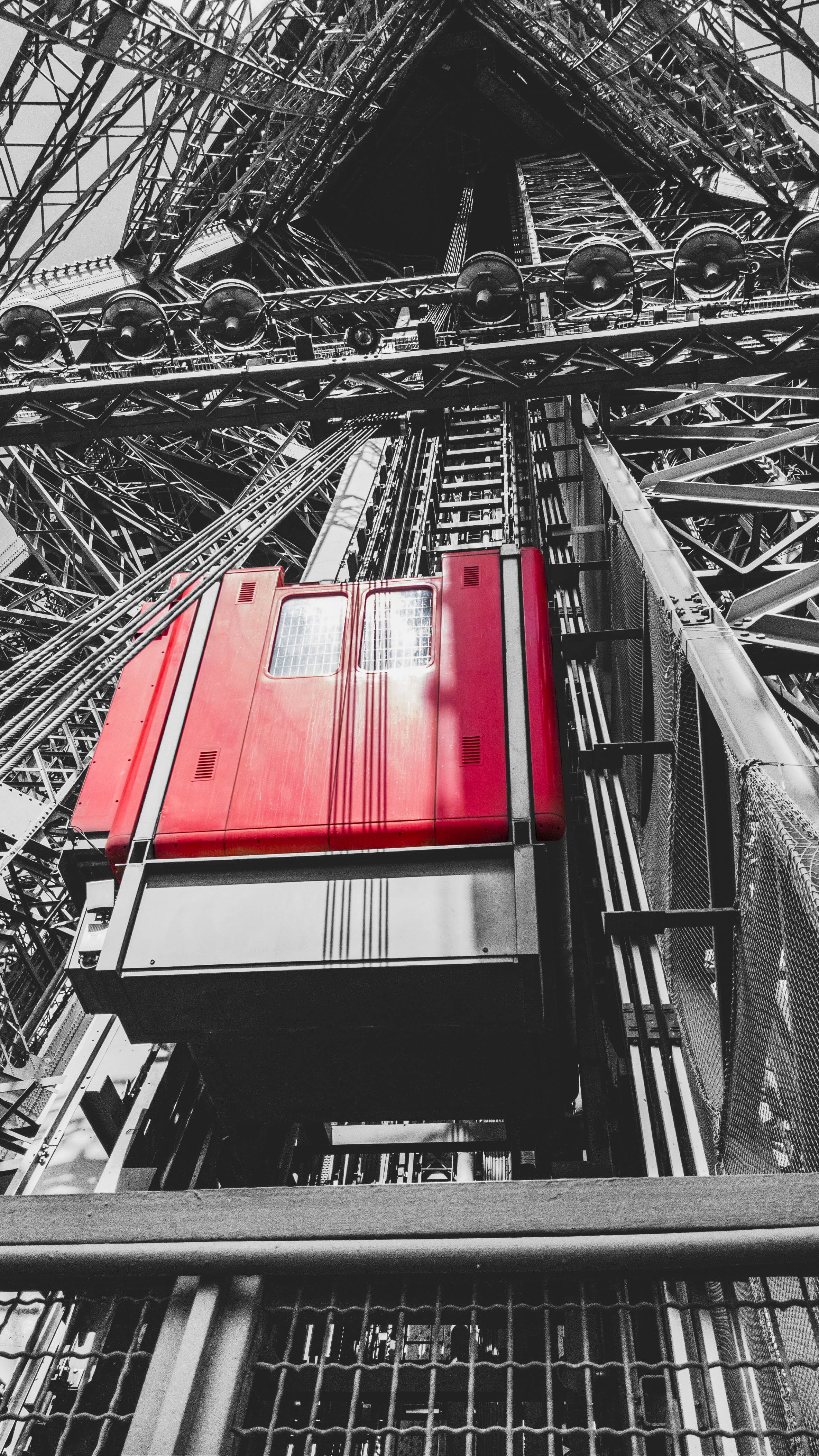pattern, connection, track, theme park, building exterior, elevator, photography, paris, tower, roof, black, angle, low, fantasyflip, outdoors, coaster, Phone HD Wallpaper