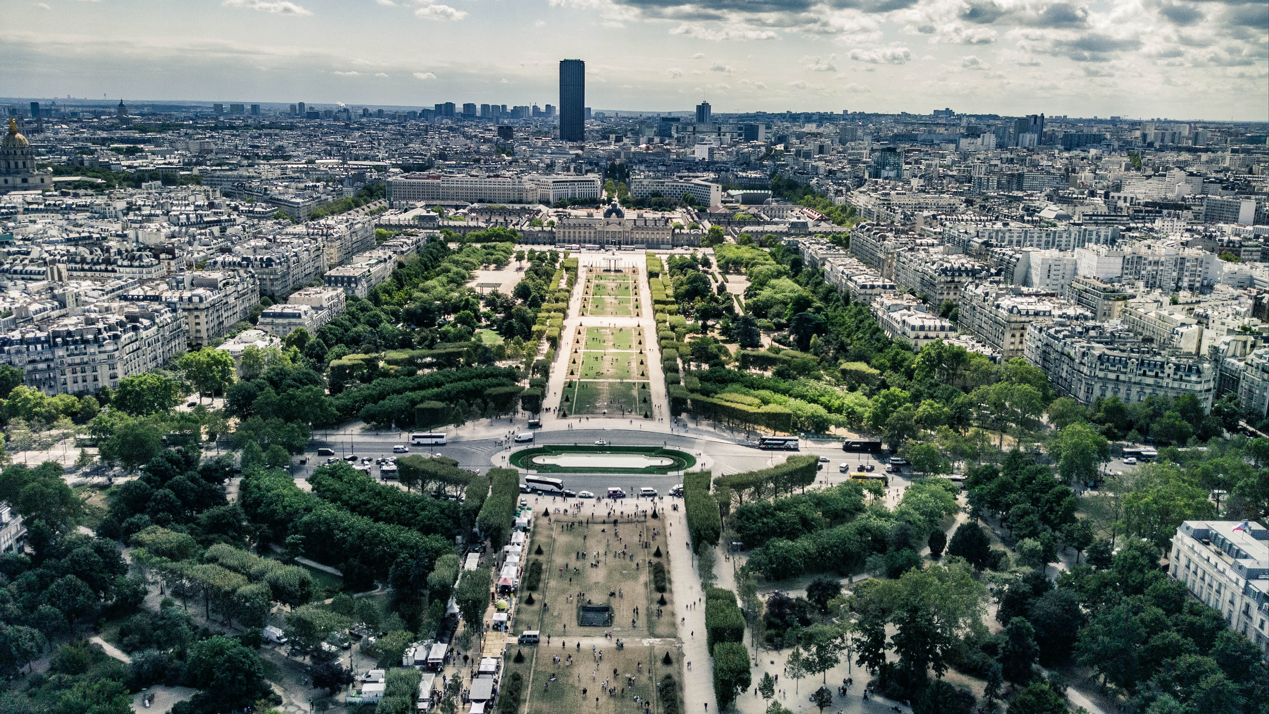 architecture, building exterior, built structure, cityscape, architectural column, travel destinations, building, tree, over, eiffel, view, travel, plant, HD Wallpaper