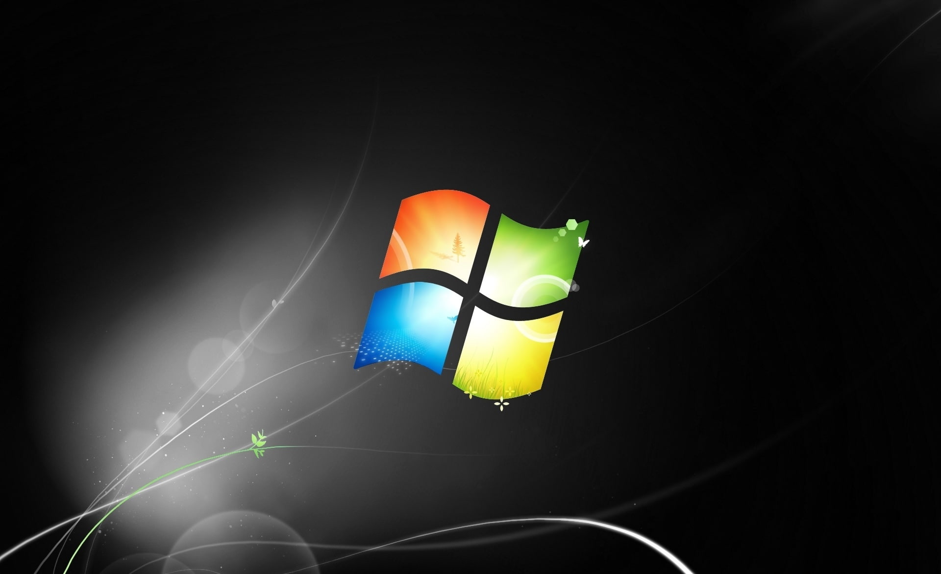 Computer, Microsoft, lighting equipment, one, close-up, illuminated, night, Windows Seven, creativity, year, outdoors, copy space, anniversary, glowing, HD Wallpaper