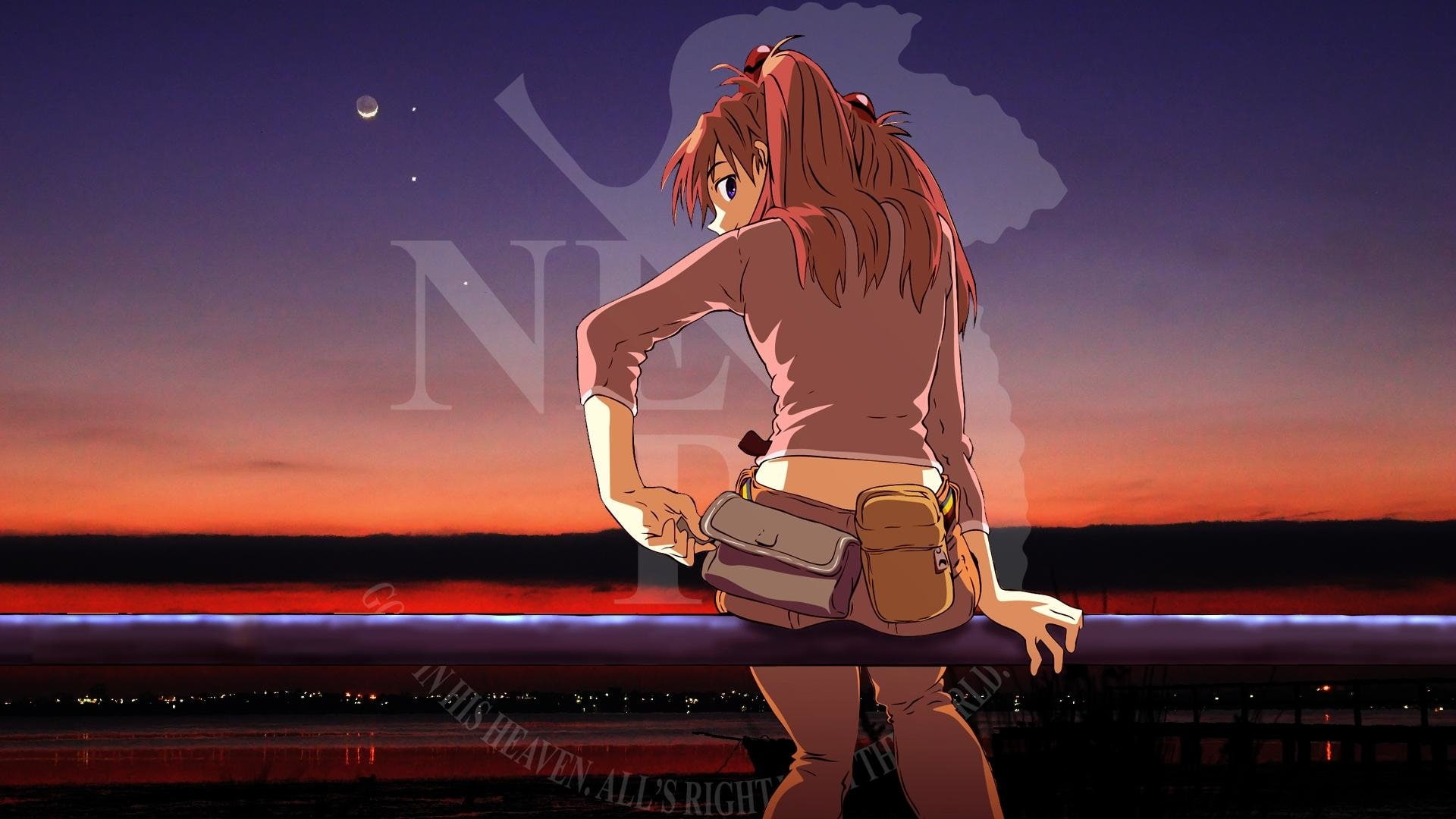 1080P, Neon Genesis Evangelion, Asuka Langley Sohryu, Evangelion, HD Wallpaper