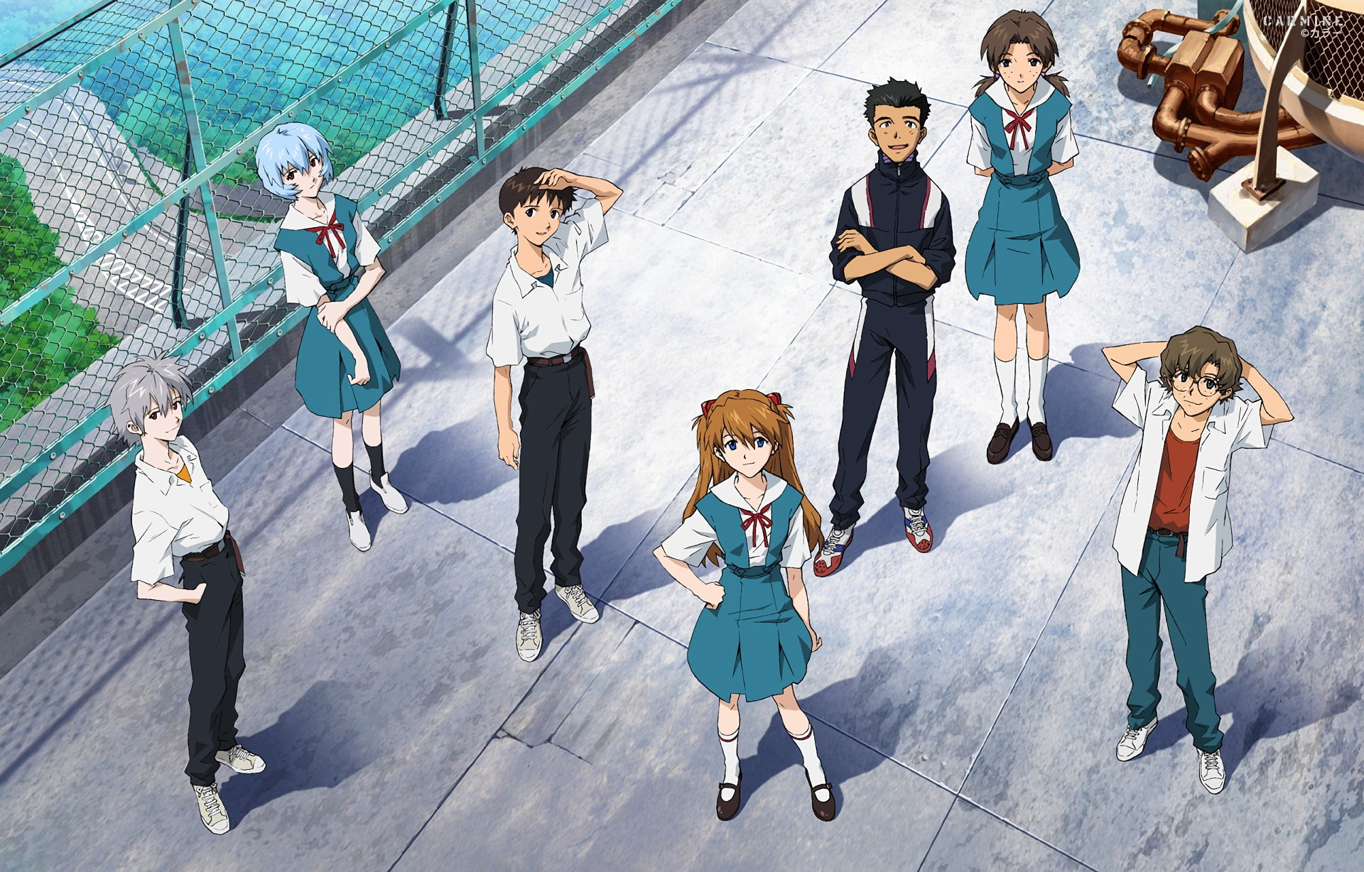 Kaworu Nagisa, Rei Ayanami, Hikari Horaki, Toji Suzuhara, Shinji Ikari, 1080P, Neon Genesis Evangelion, Evangelion, Kensuke Aida, Asuka Langley Sohryu, HD Wallpaper