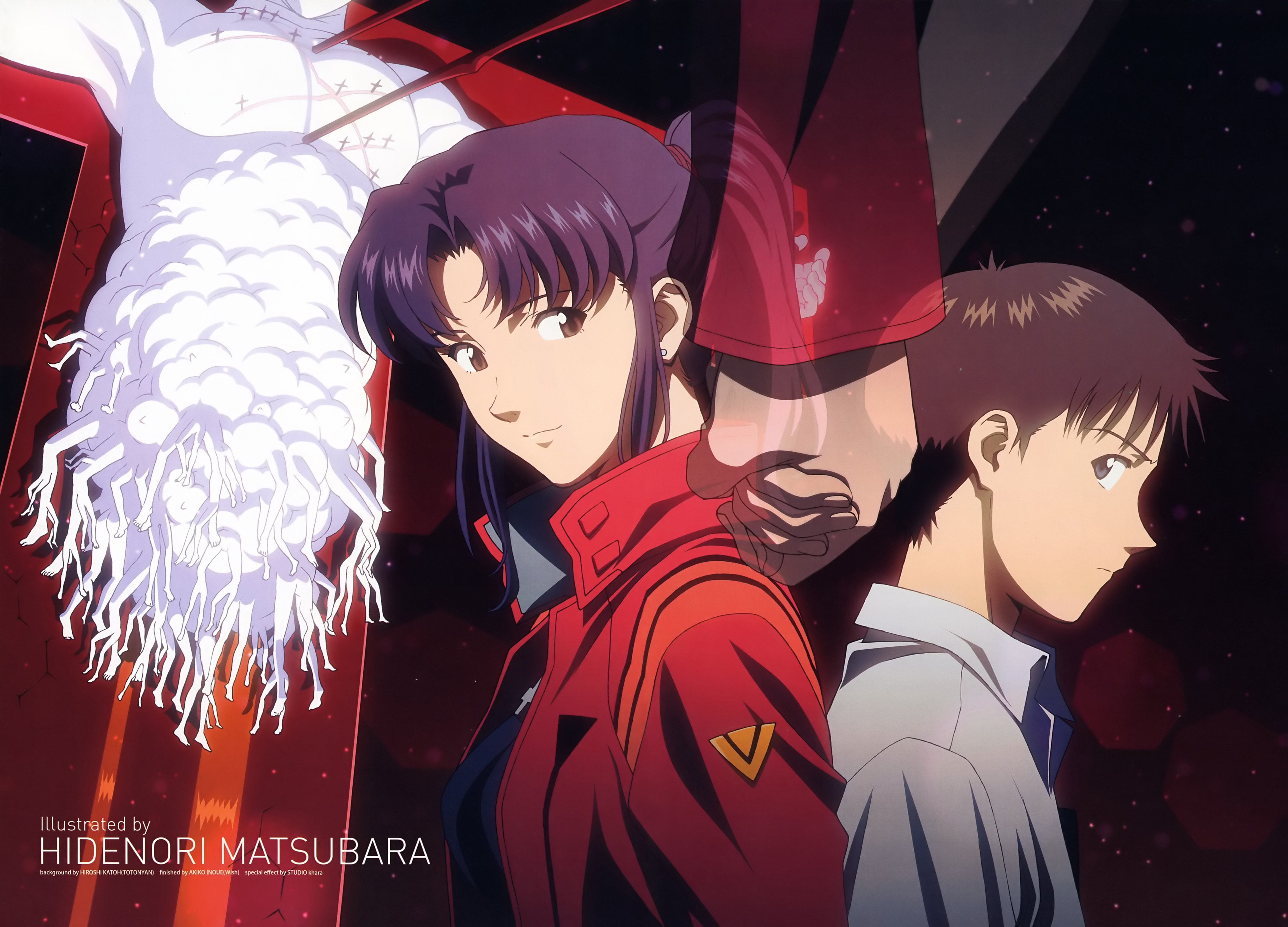 katsuragi, 4K, shinji, misato, evangelion, ikari, neon, genesis, HD Wallpaper