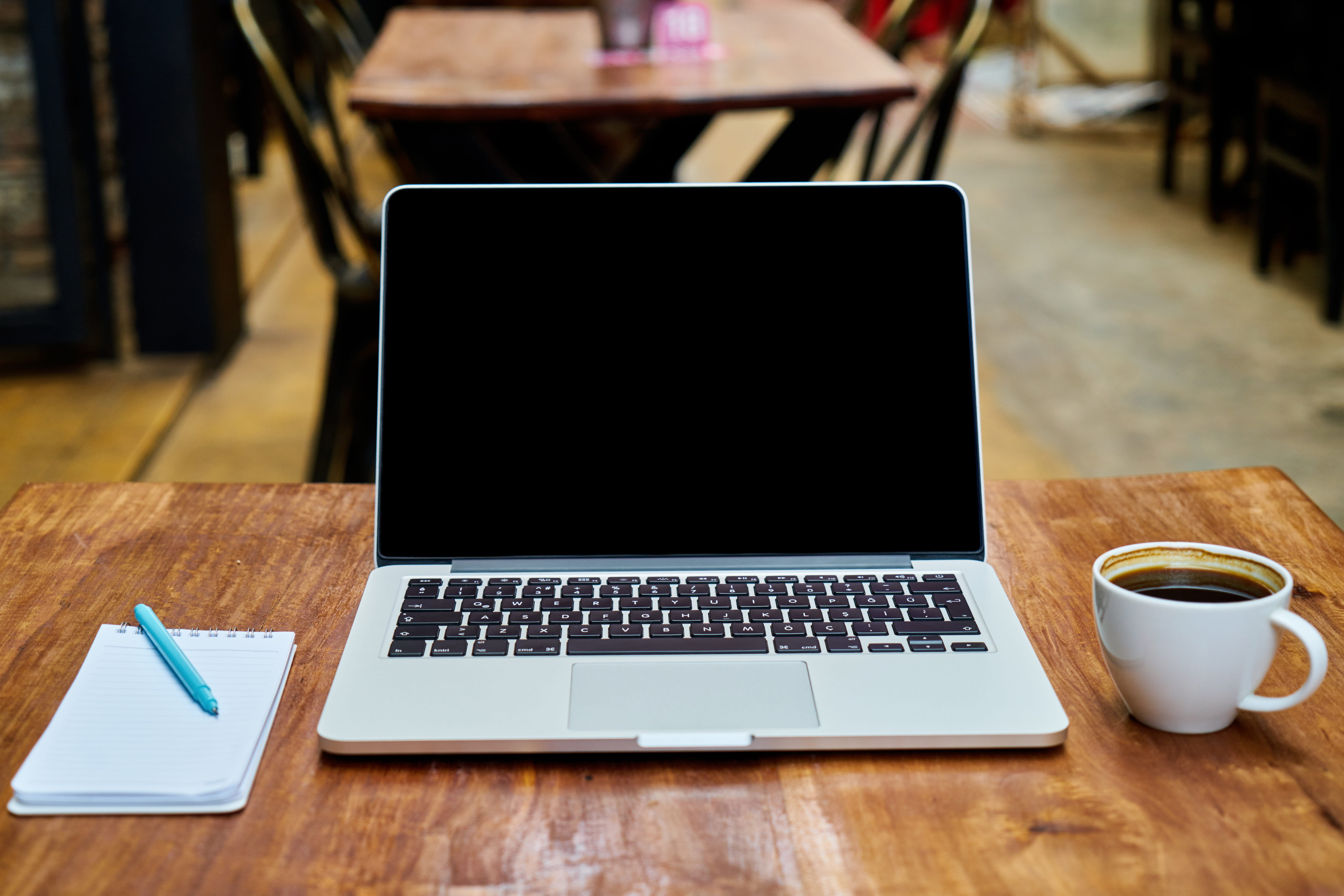 photography, connection, furniture, kitchen, cup, morning, food and drink, take notes, table, close-up, computer, macbook, good morning, pro, cafe, no people, HD Wallpaper