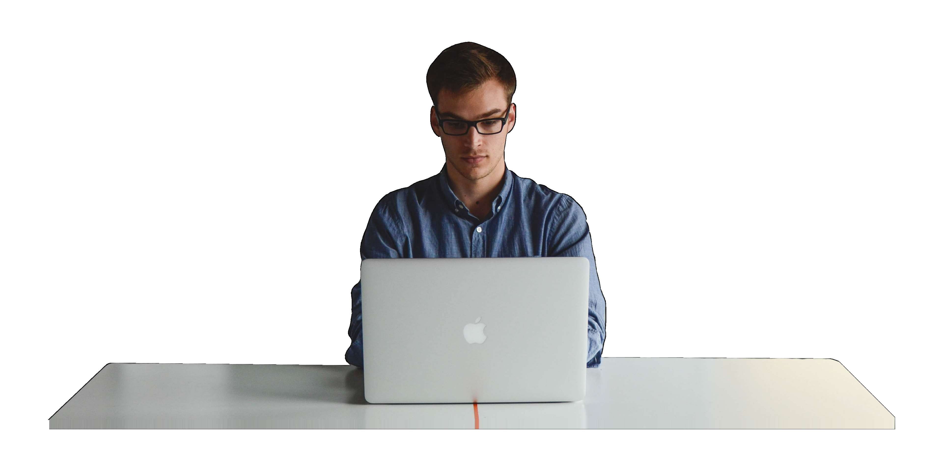 men, lancer, front view, notebook, businessmen, human, portable, development, laptop, glasses, retro, cut out, one person, lifestyle, man, copy space, desk, HD Wallpaper