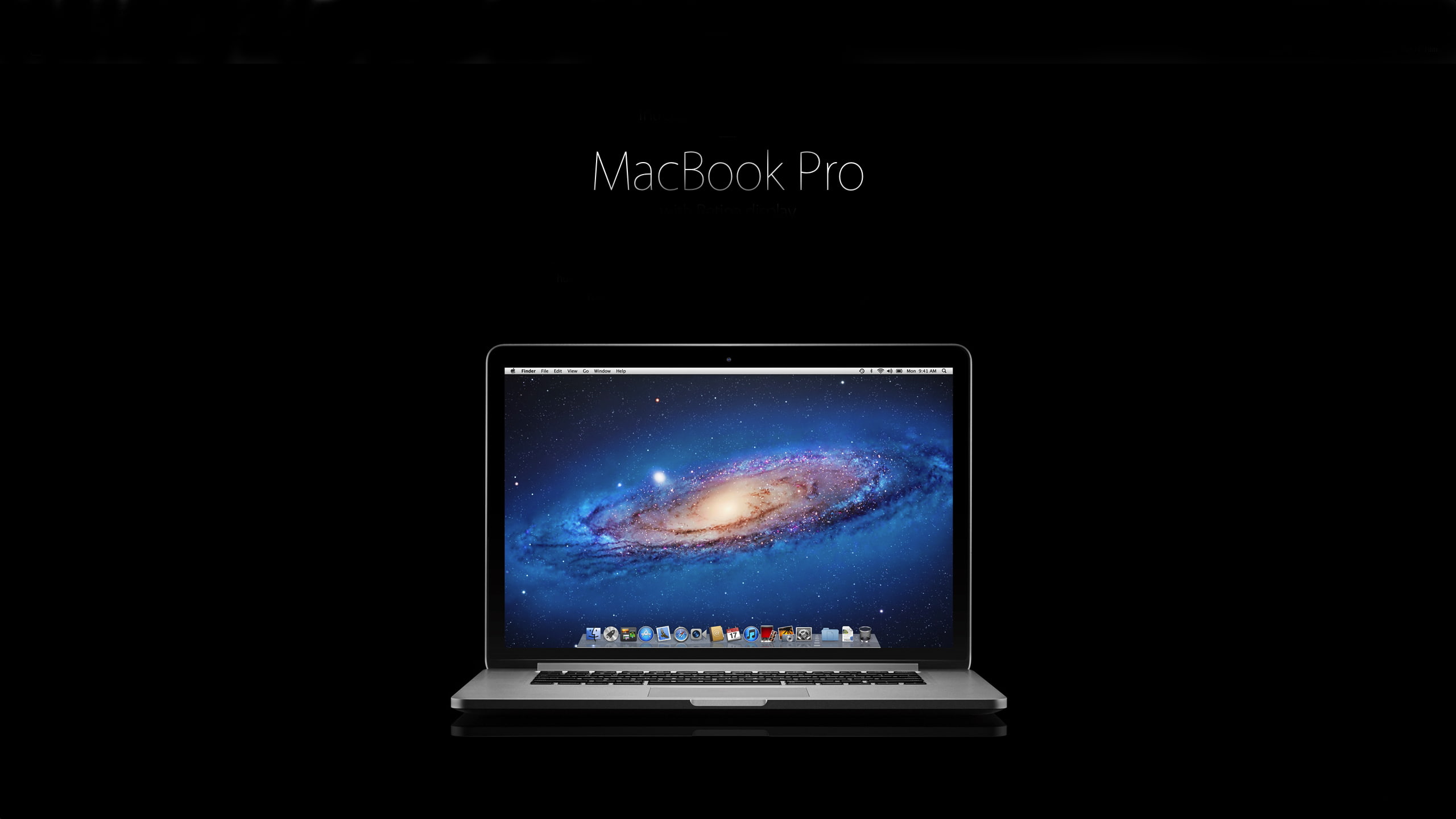 2K, beautiful, 13-inch, galaxy, 2011, powerful, Macbook Pro, black background, HD Wallpaper