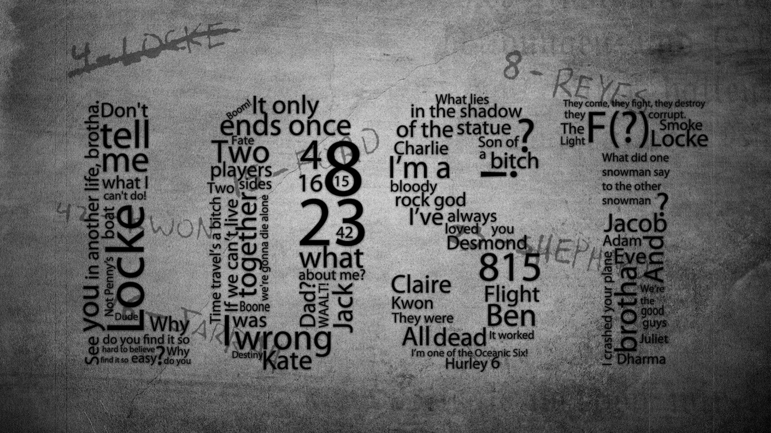 2K, Typography, 2K, text, Tv series, Lost, HD Wallpaper