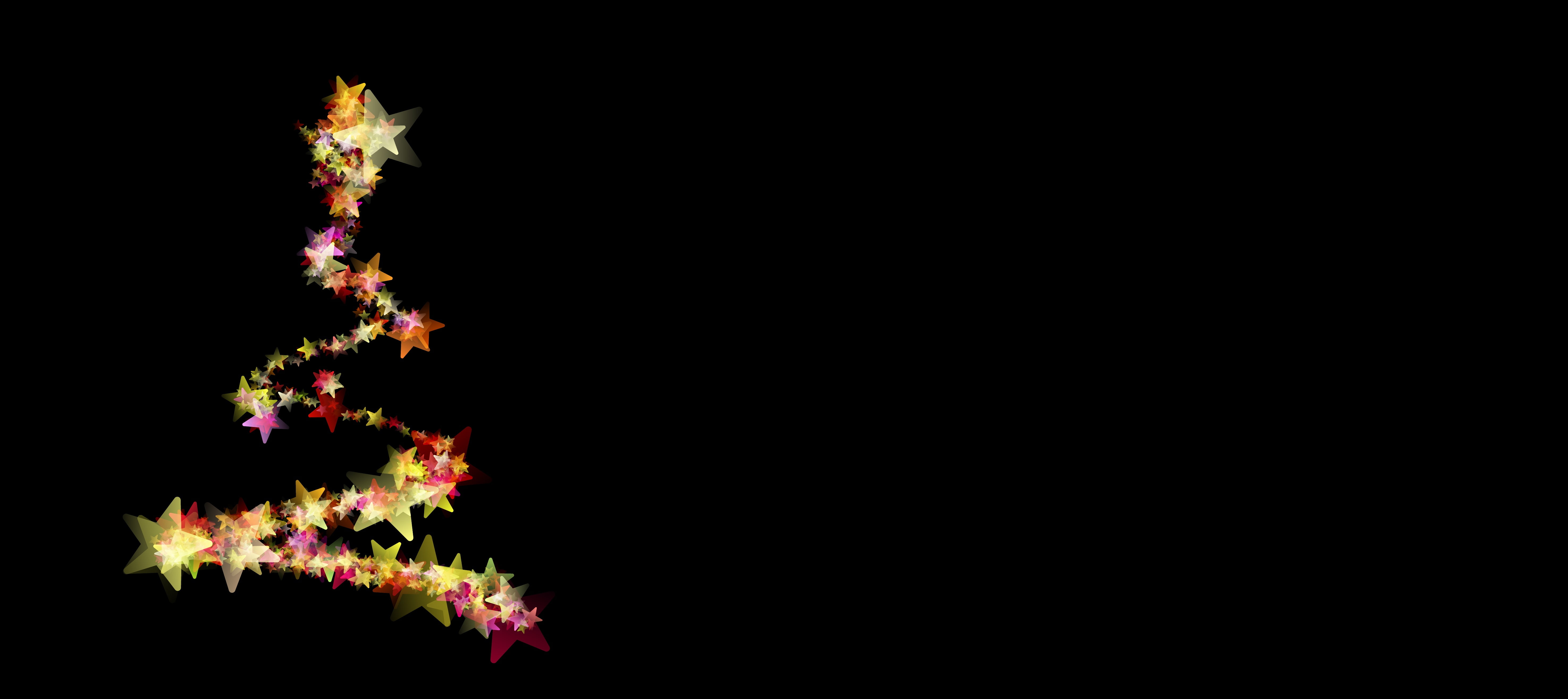 Christmas Tree, 5K, Holiday, Christmas, Black, Minimalist, HD Wallpaper