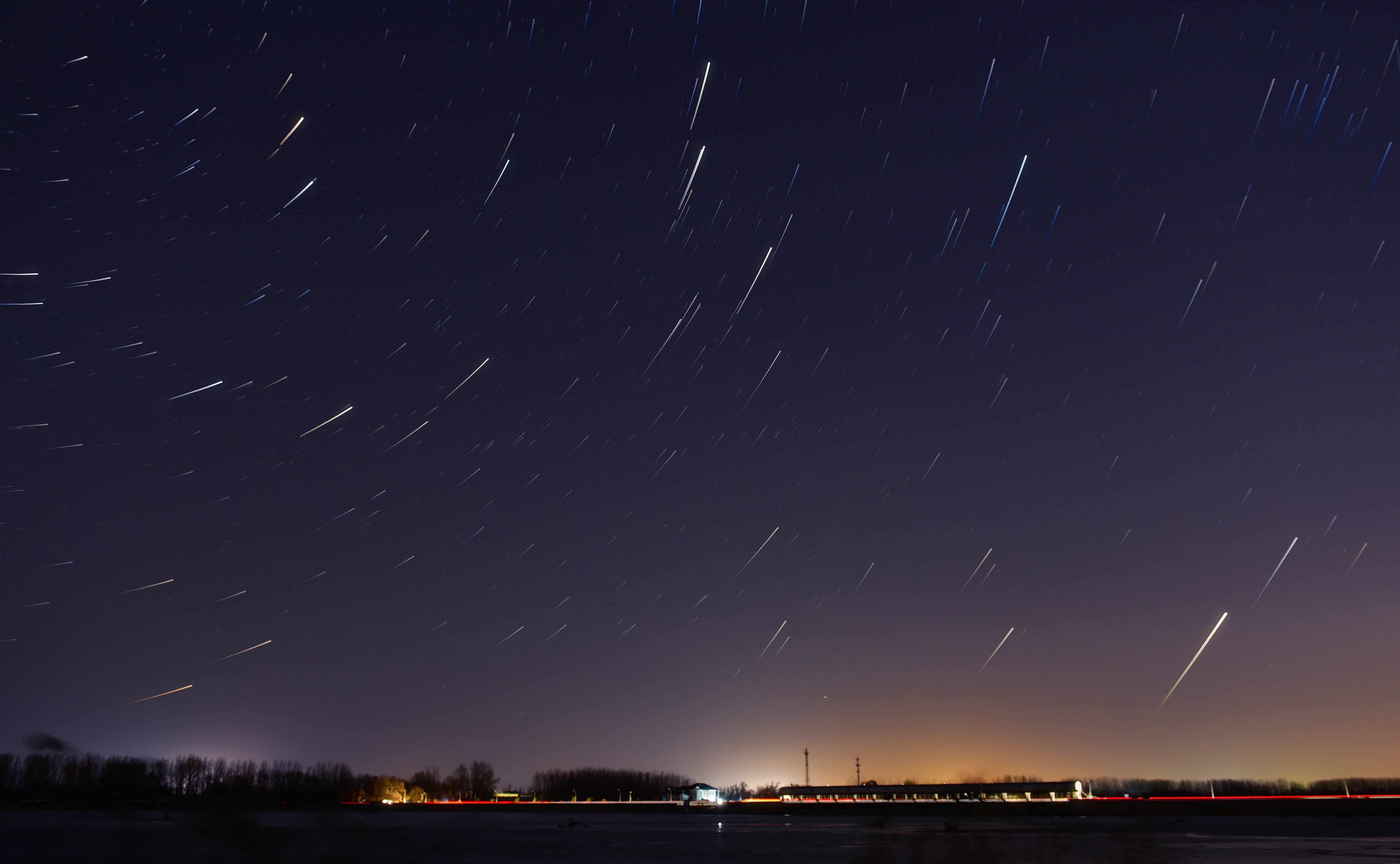 star field, astronomy, trails, scenics - nature, science, no people, space, sky, field, beauty in nature, late, nature, water, star - space, the universe, HD Wallpaper