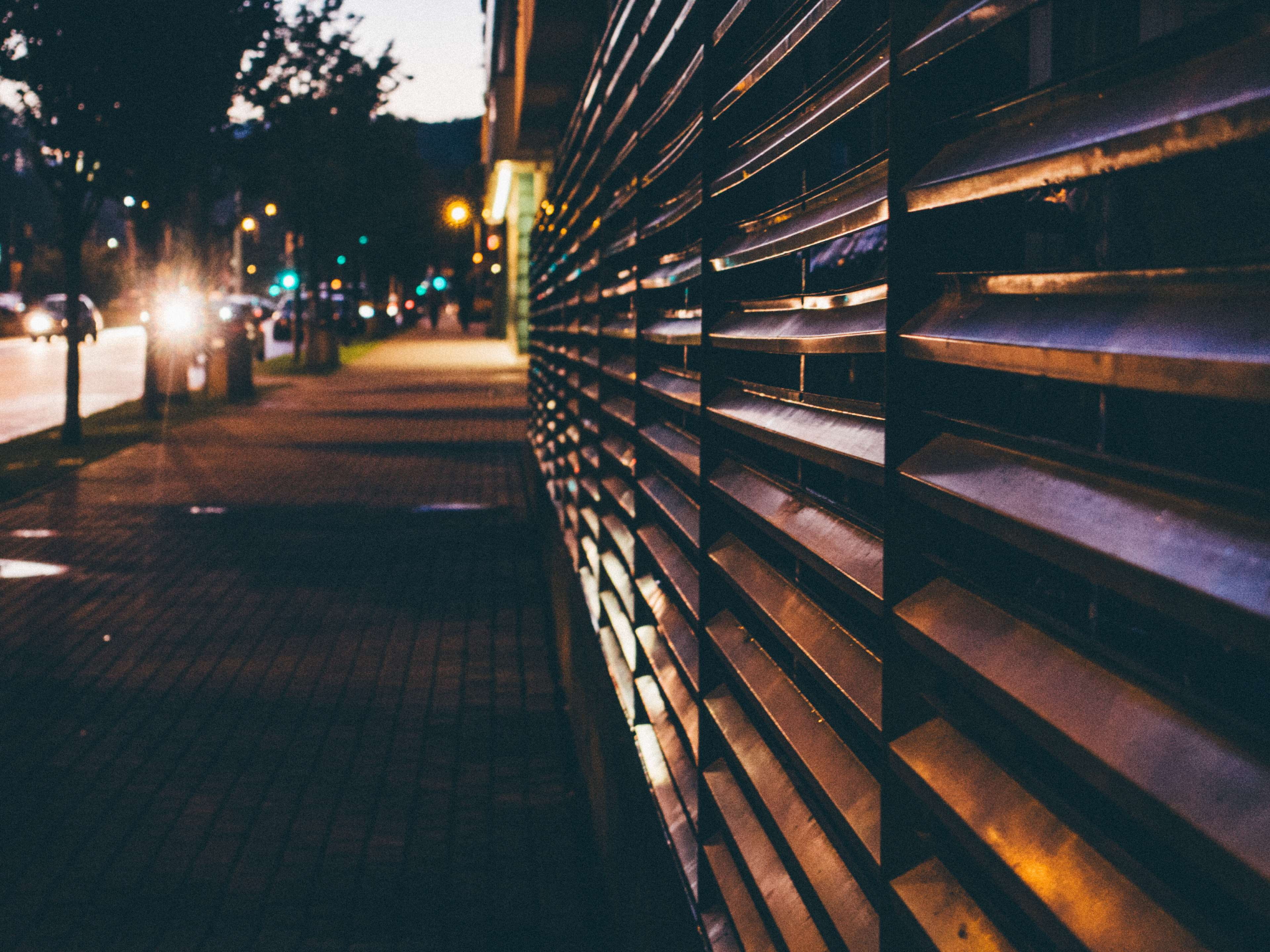 4K, architecture, building exterior, empty, diminishing perspective, no people, fence, nature, city, direction, illuminated, lighting equipment, in a row, HD Wallpaper