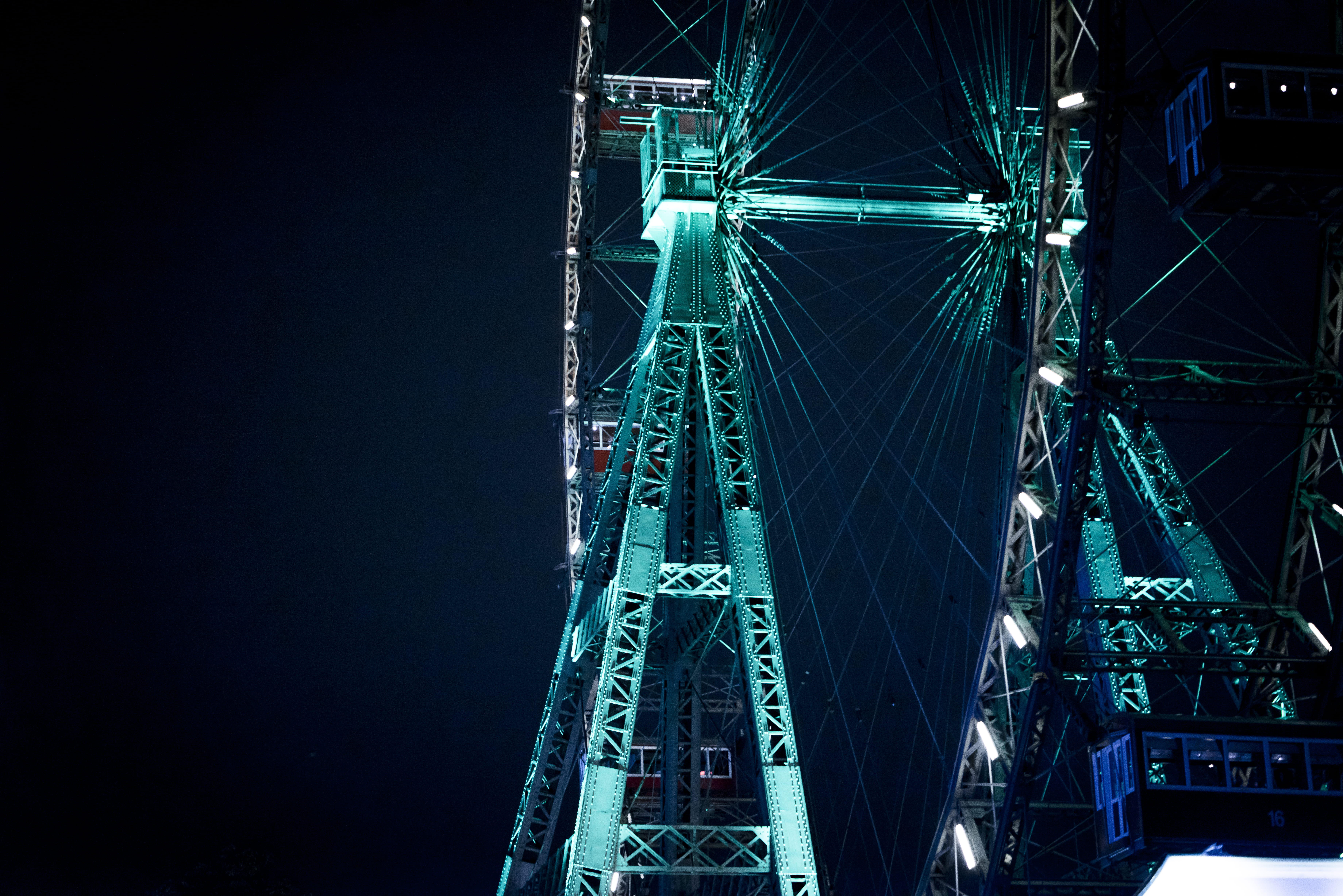 low angle view, lunapark, illuminated, night, park, nature, big, sailboat, clear sky, industry, built structure, no people, sky, transportation, travel, HD Wallpaper