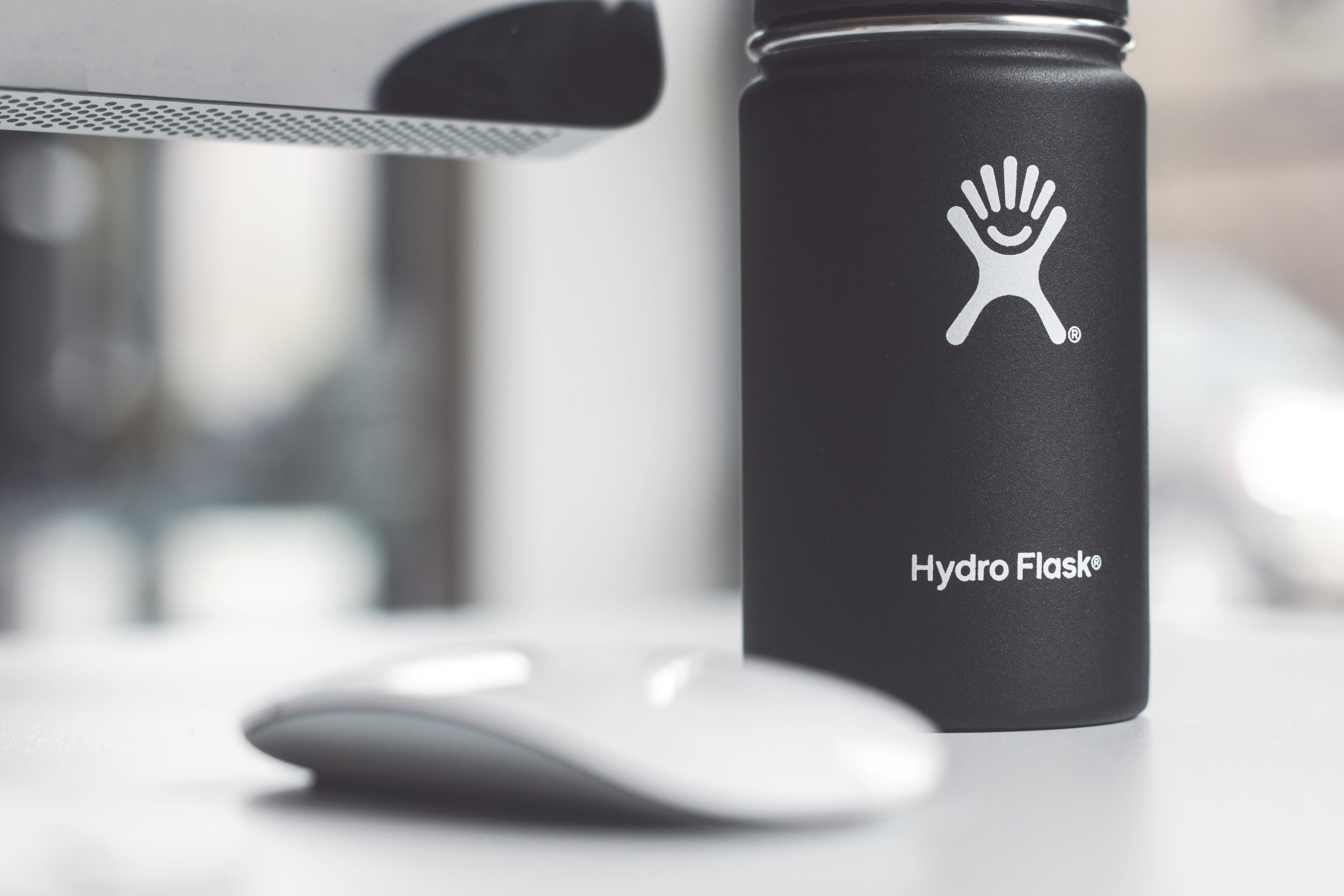 selective focus, mouse, human representation, near, sign, no People, indoors, coffee, kitchen utensil, Good, technology, 5K, top, black Color, text, airtight, HD Wallpaper