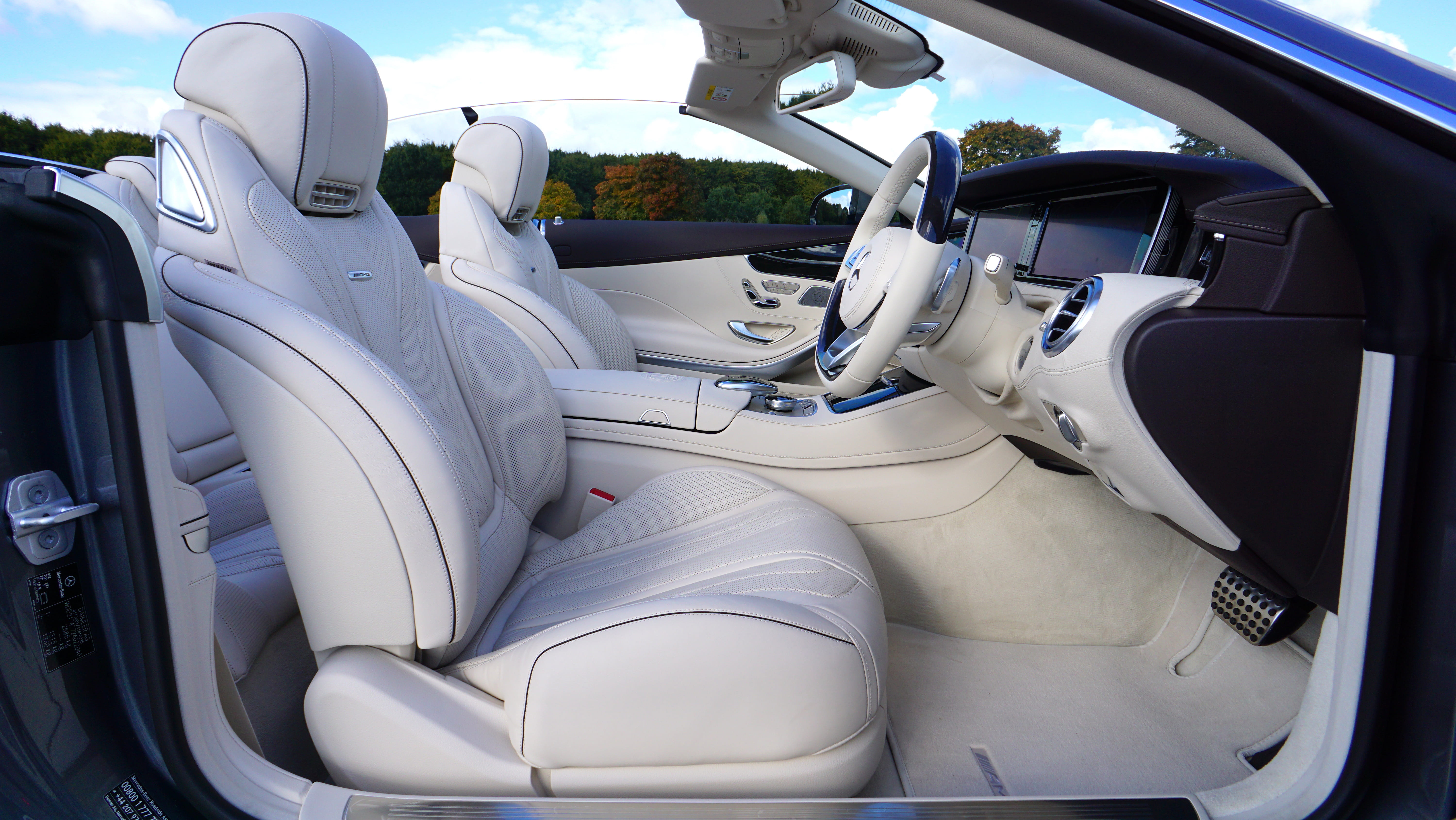 auto, leather, seat, metal, outdoors, close-up, motor vehicle, land vehicle, air vehicle, chrome, protection, style, drive, 5K, white, modern, s63, white color, HD Wallpaper