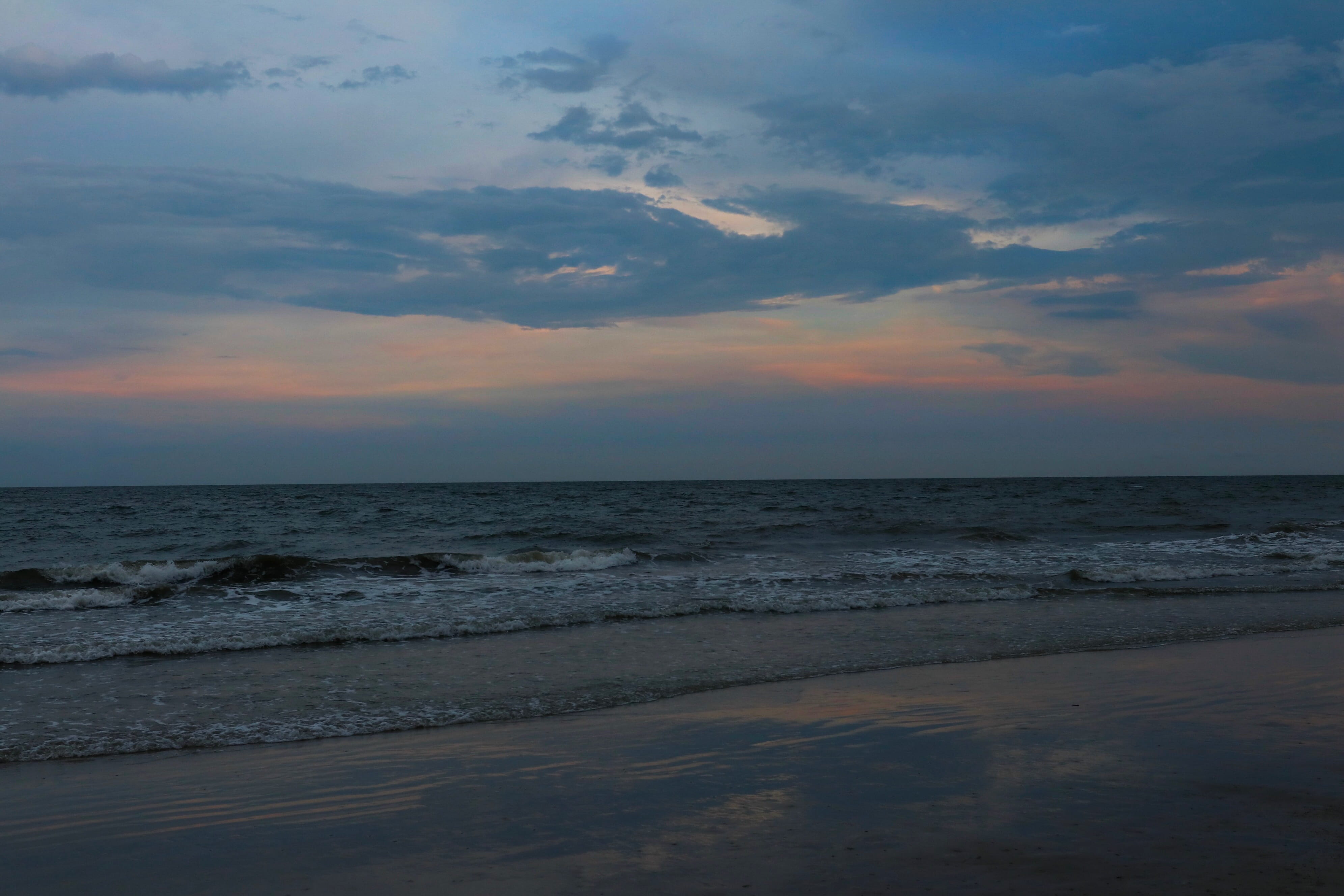 scenics - nature, sky line, cloud, nature, salt, sea, united states, beach view, water, no people, sand, cloud - sky, colorful, horizon, night, tranquility, HD Wallpaper