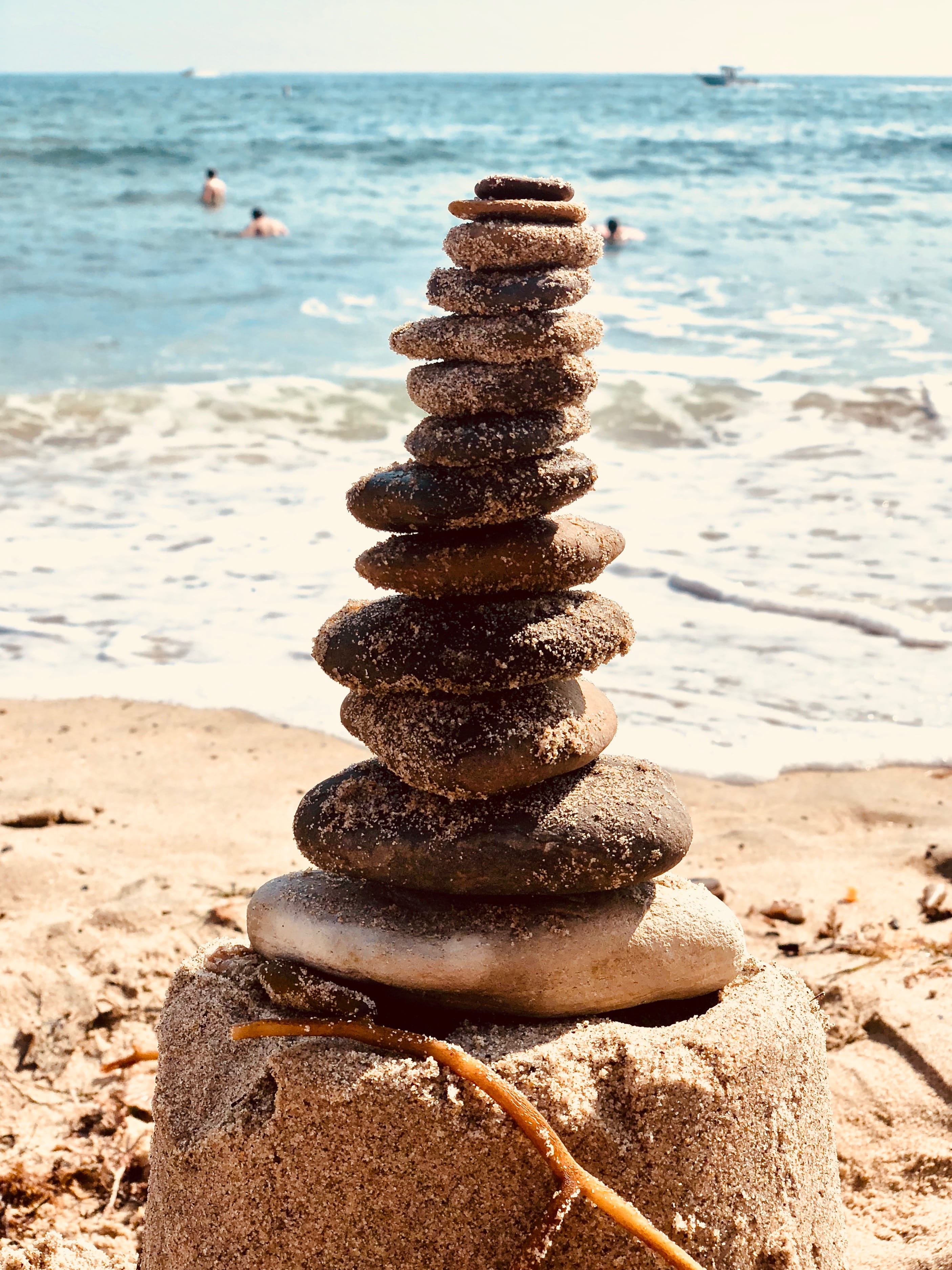 cloud, pebble, outdoors, adventure, united states, water, 2K, day, nature, focus on foreground, shore, hike, solid, no people, enjoy, rock, little corona beach, Phone HD Wallpaper