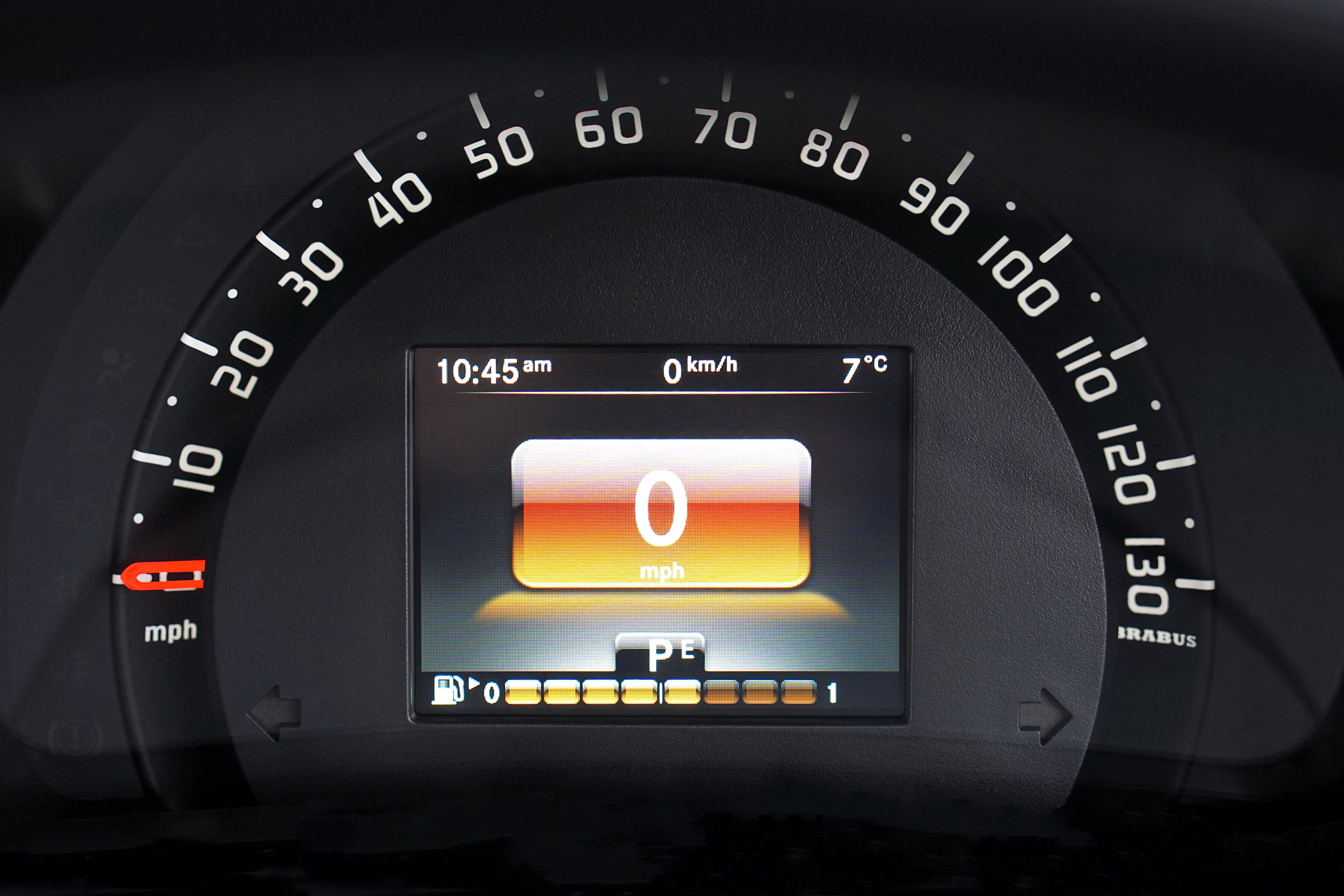 text, photography themes, vehicle, motor vehicle, automotive, odometer, electrical equipment, brabus, control panel, mode of transportation, luxury, control, HD Wallpaper